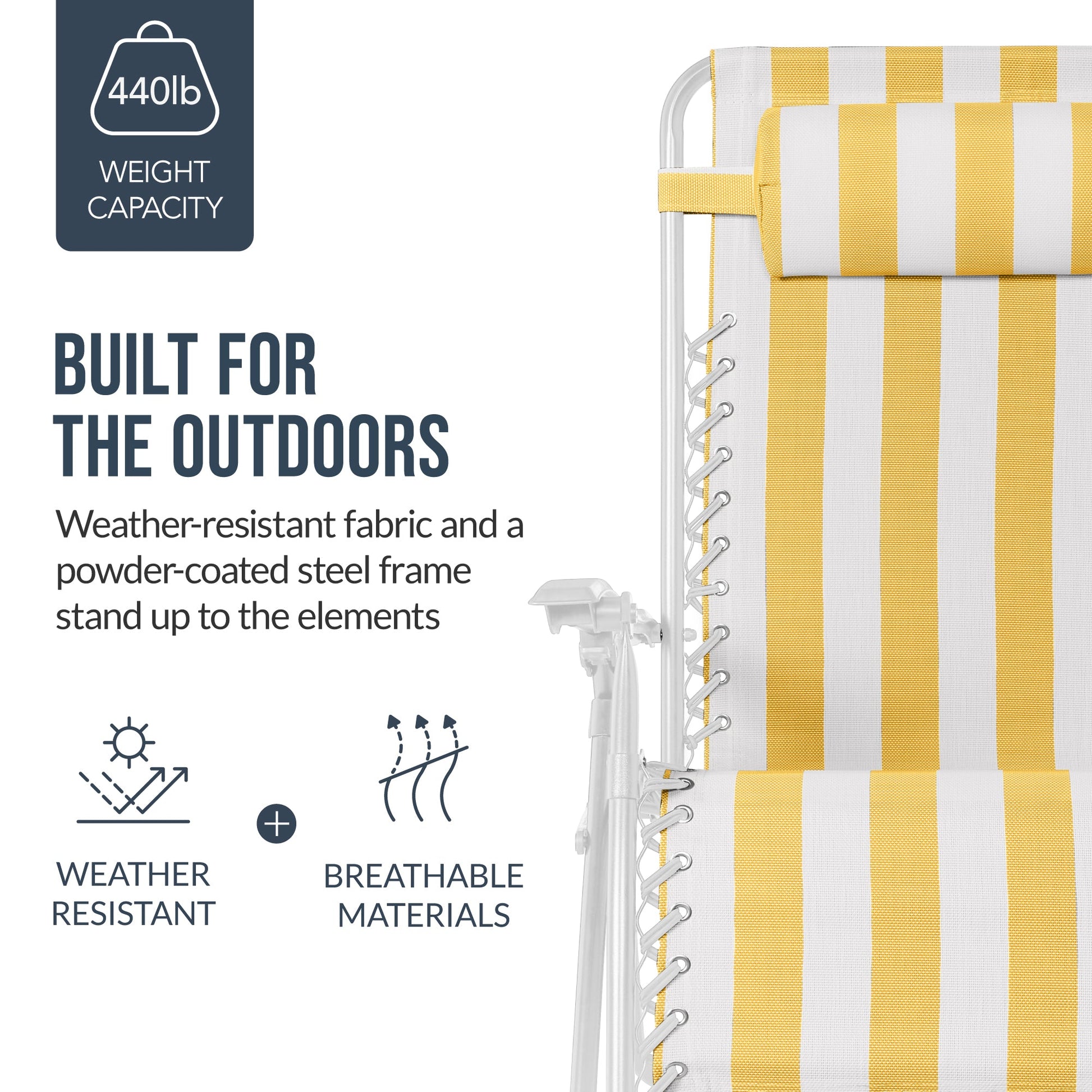Set of 2 Extra Wide Adjustable Zero Gravity Patio Chair Recliners