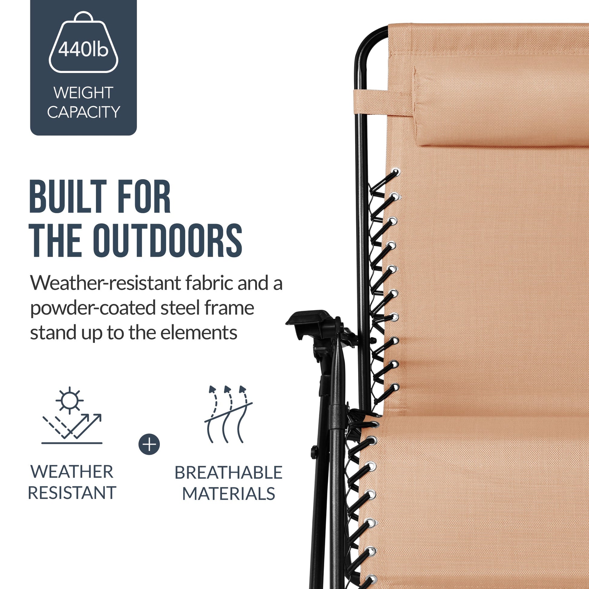 Set of 2 Extra Wide Adjustable Zero Gravity Patio Chair Recliners