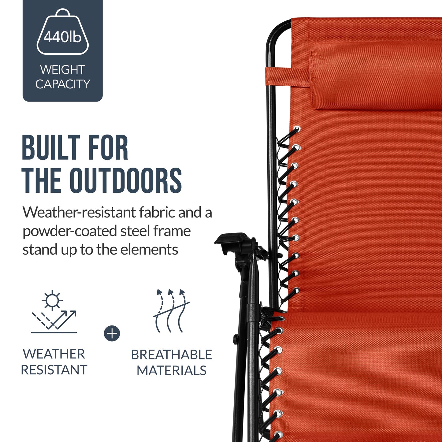 Set of 2 Extra Wide Adjustable Zero Gravity Patio Chair Recliners