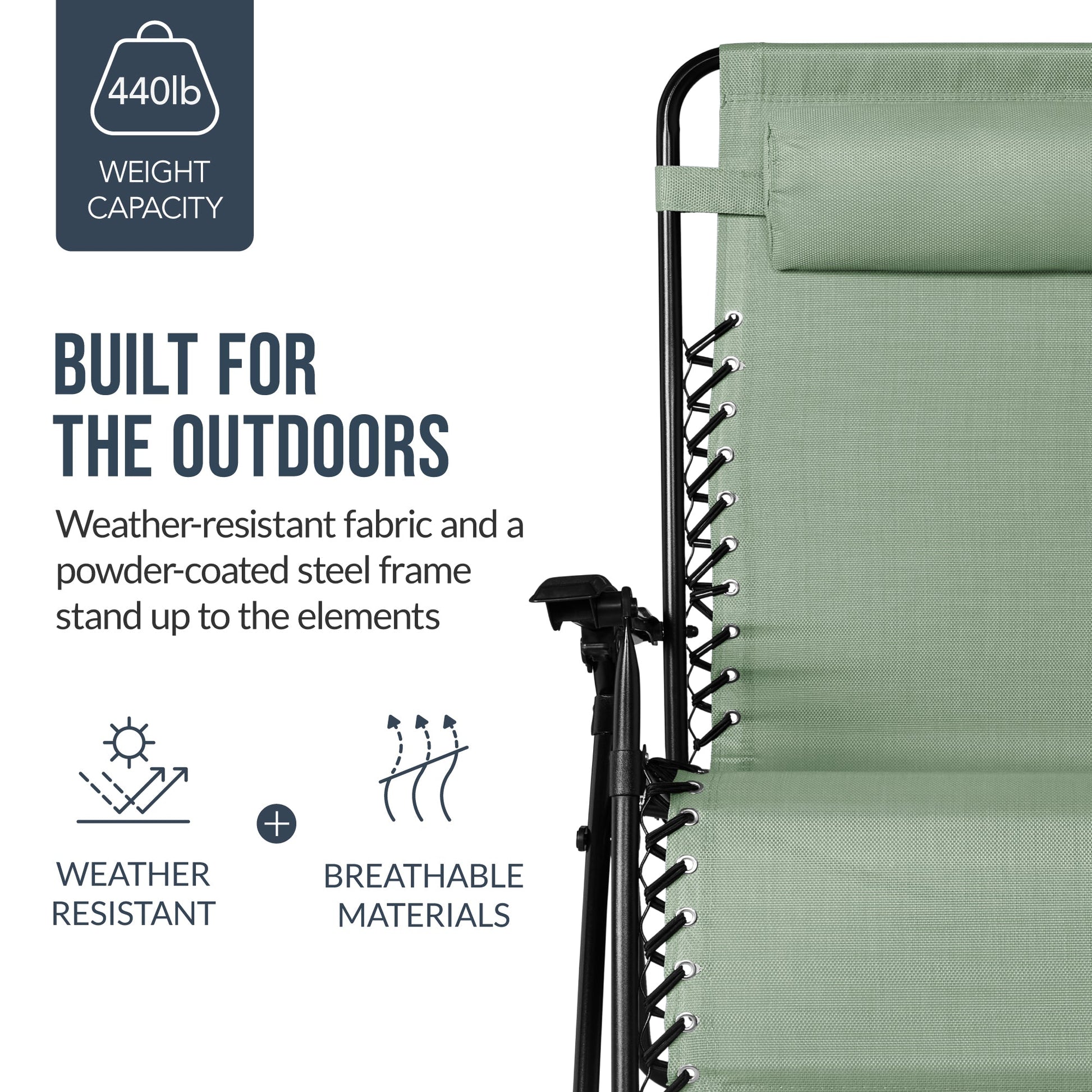 Set of 2 Extra Wide Adjustable Zero Gravity Patio Chair Recliners