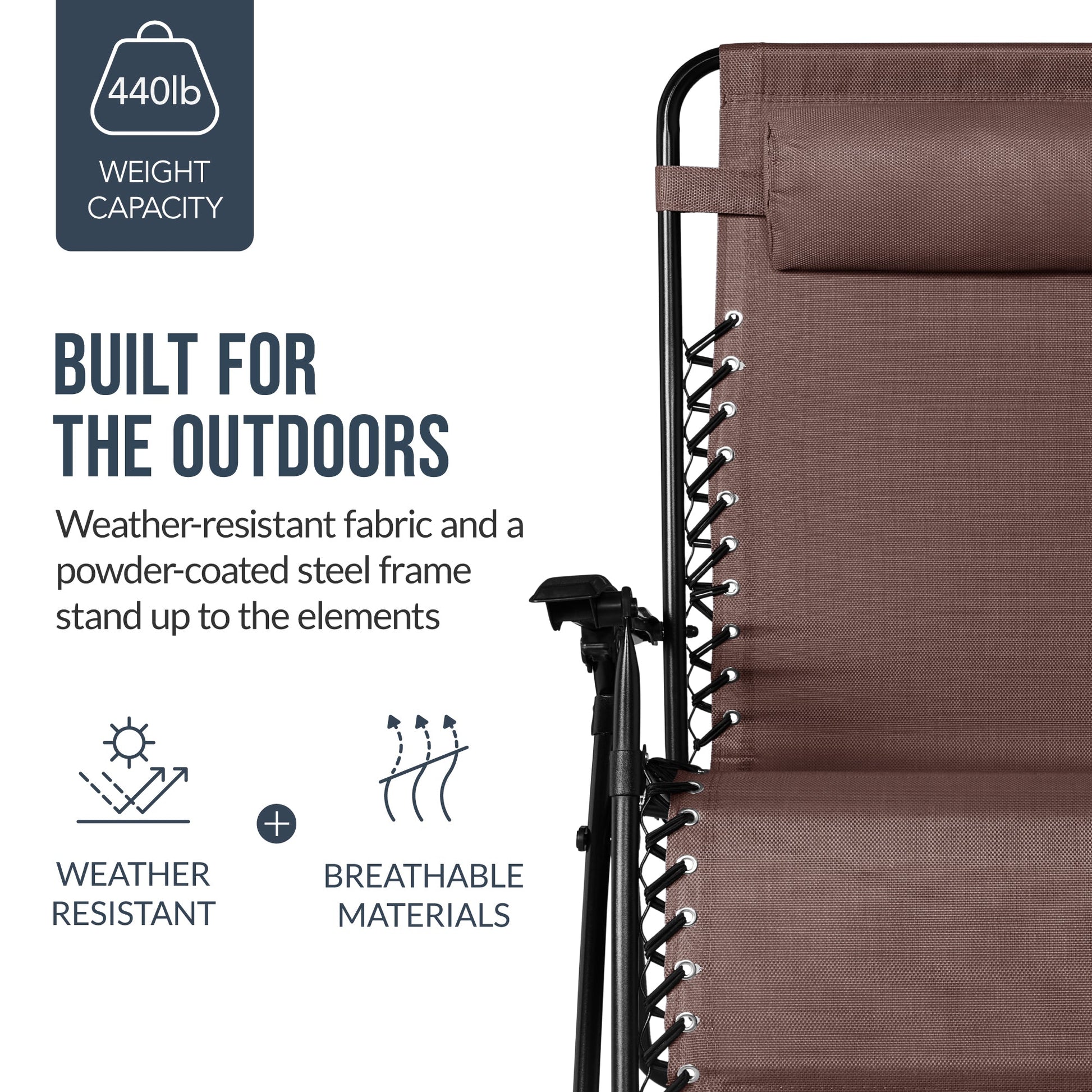 Set of 2 Extra Wide Adjustable Zero Gravity Patio Chair Recliners