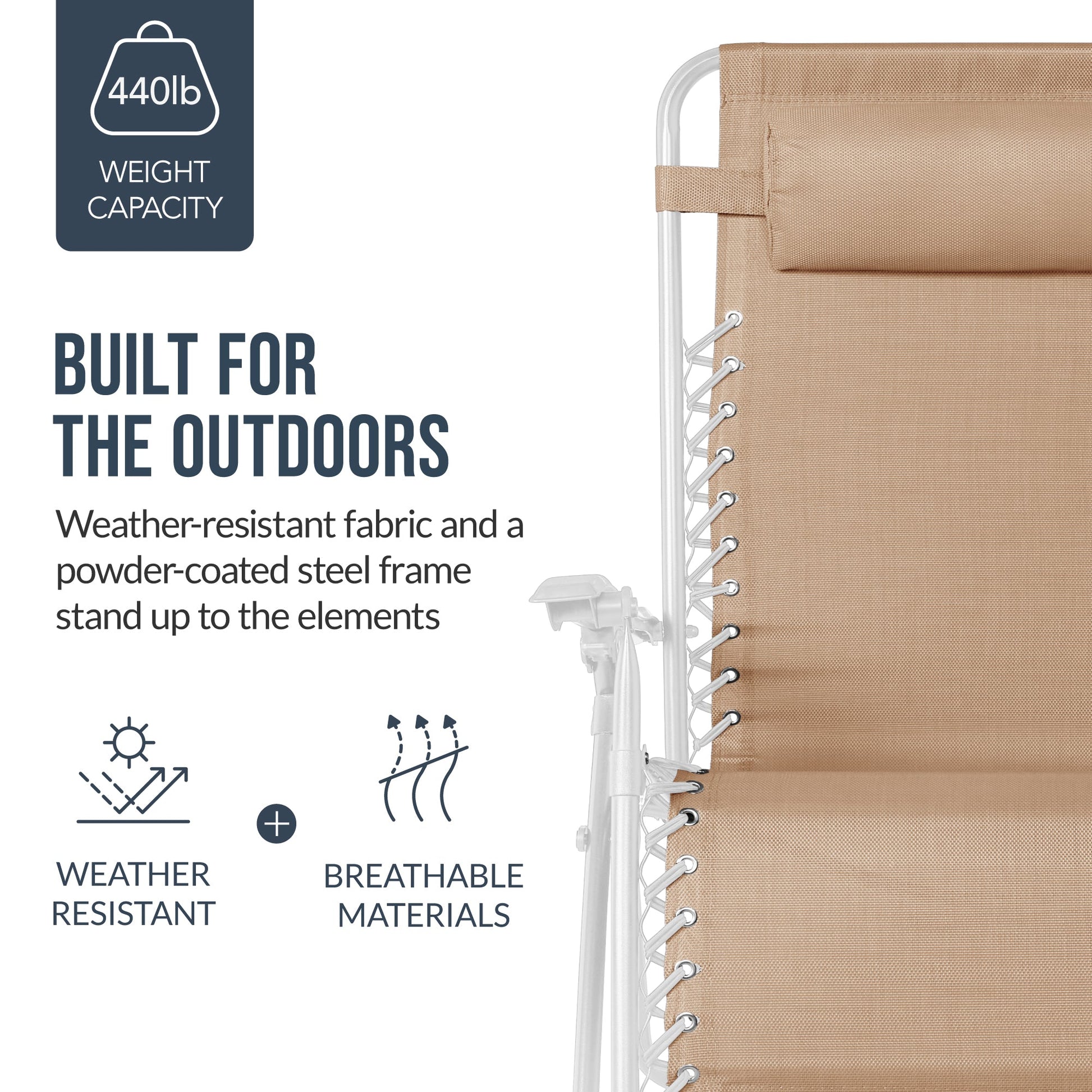 Set of 2 Extra Wide Adjustable Zero Gravity Patio Chair Recliners