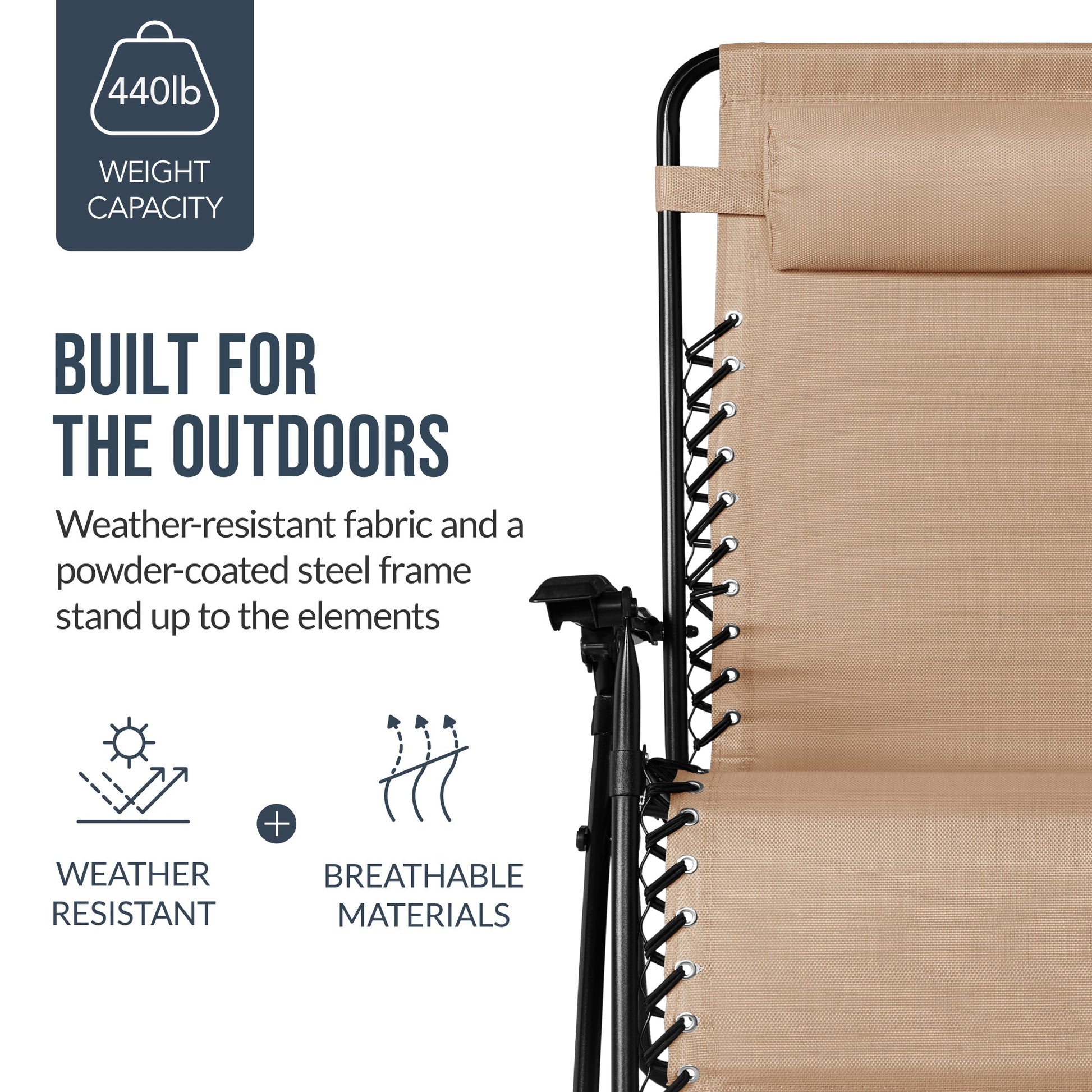 Set of 2 Extra Wide Adjustable Zero Gravity Patio Chair Recliners