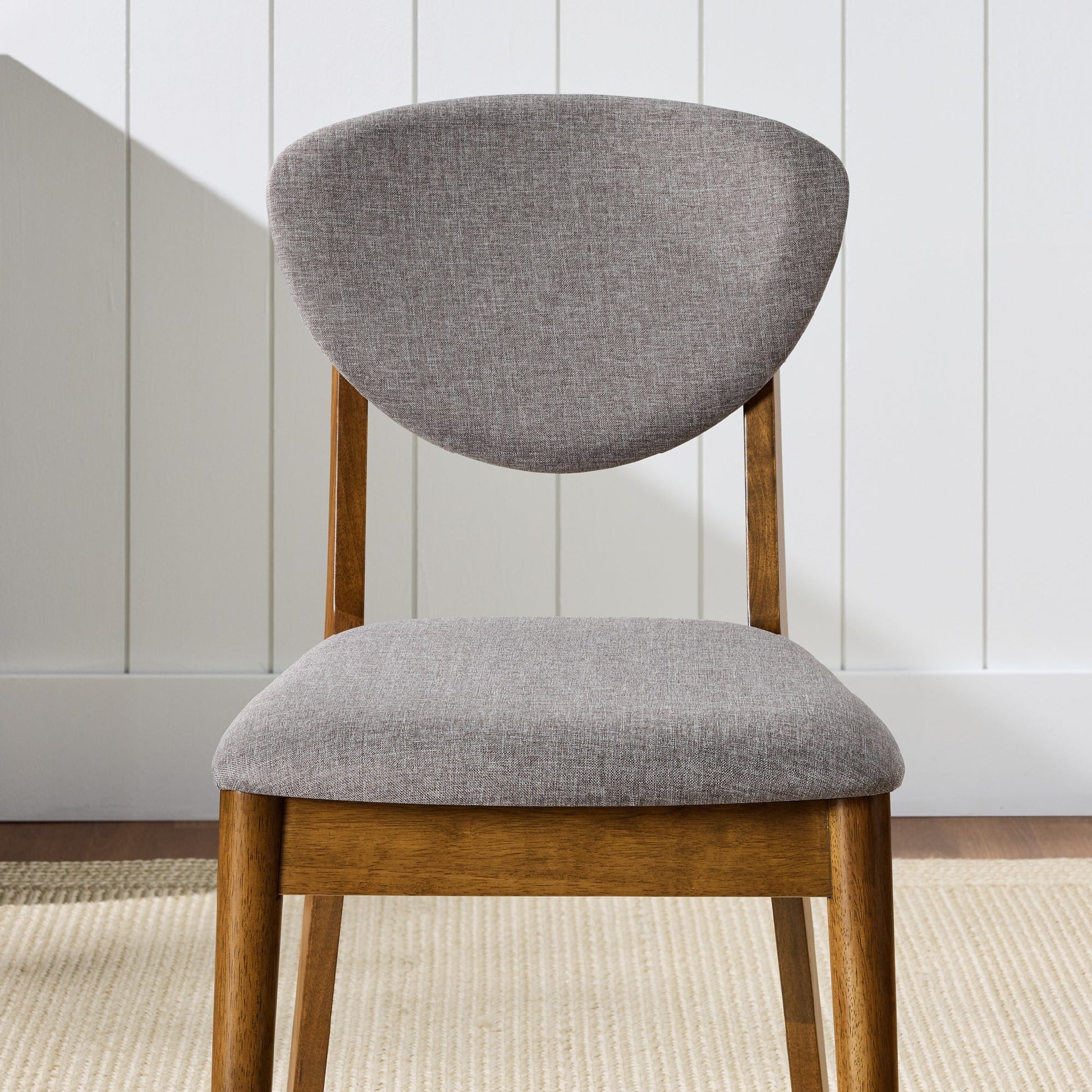 Set of 4 Wooden Dining Chairs, Wood Modern Farmhouse Upholstered Chairs