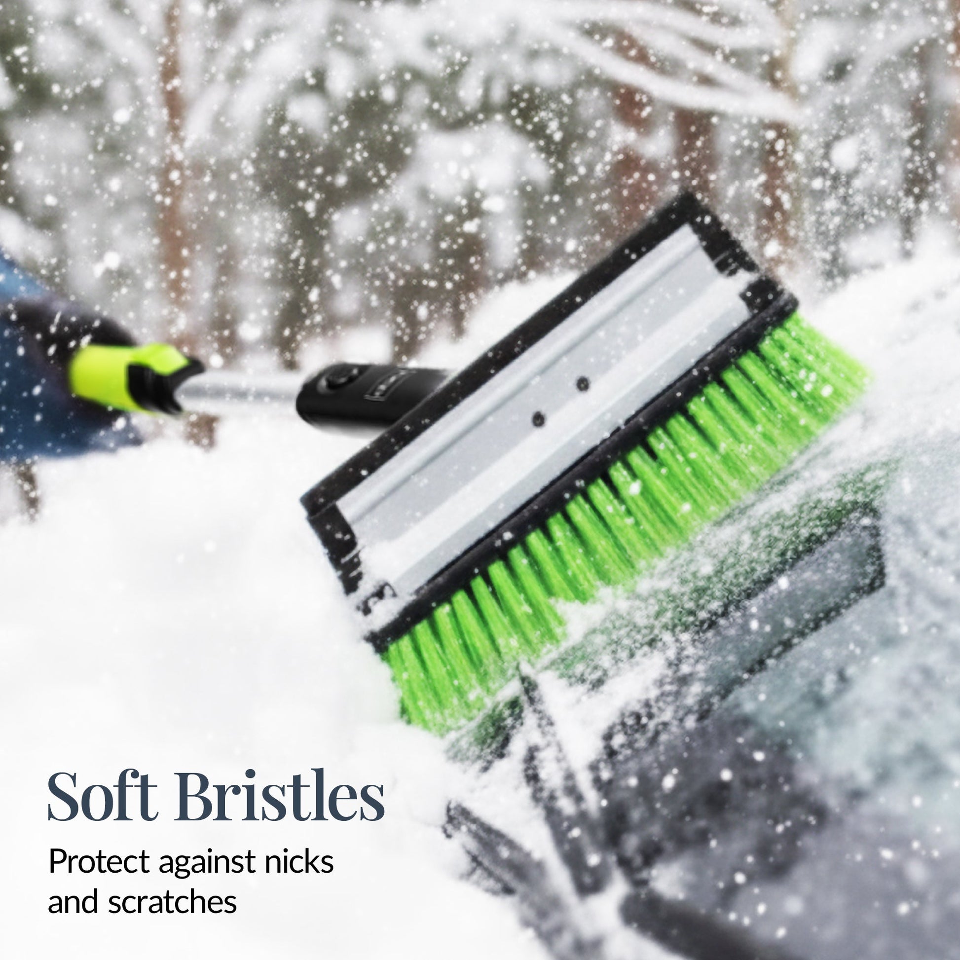 4 in 1 Snow Brush with Shovel, Ice Scraper & Squeegee w/Storage Bag