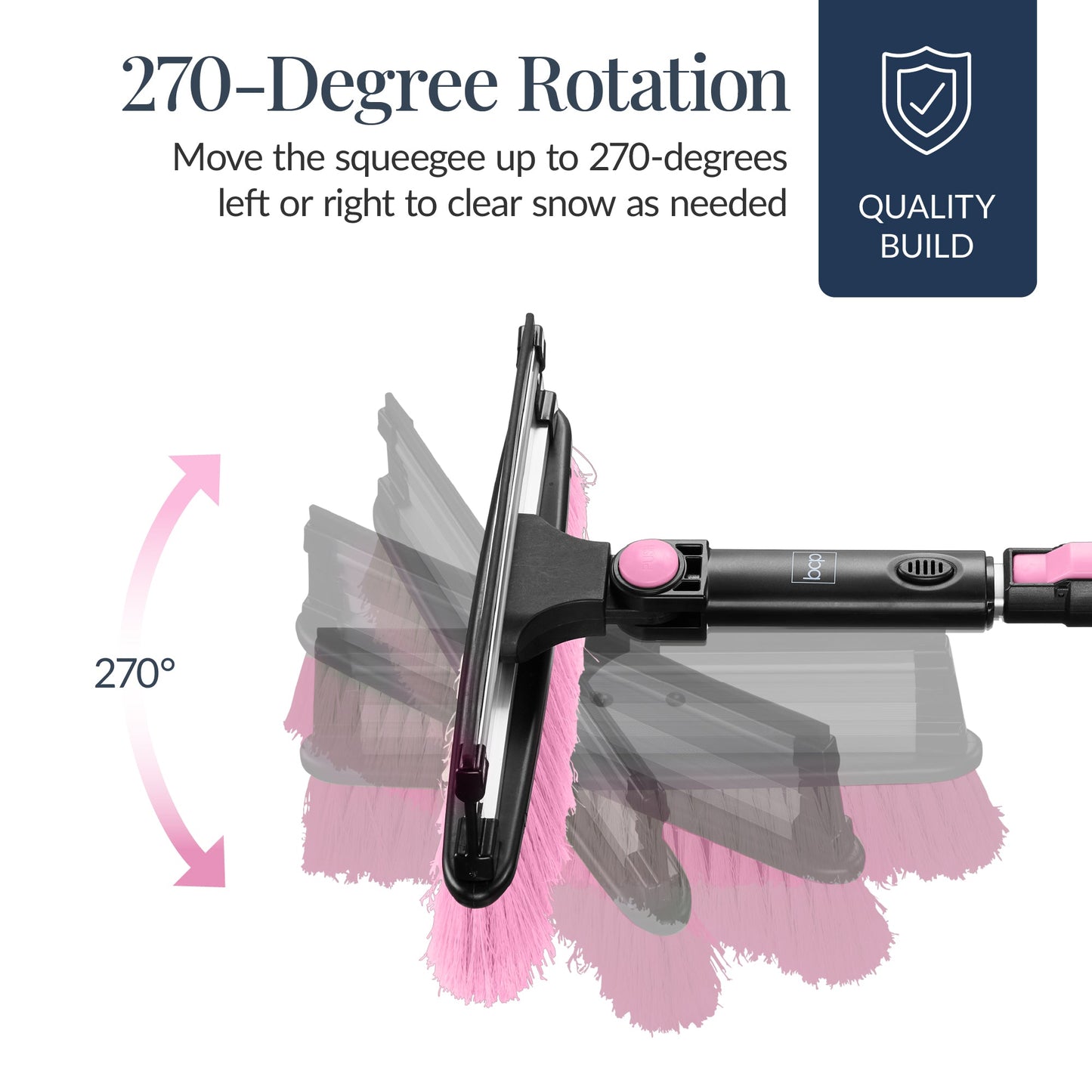 4 in 1 Snow Brush with Shovel, Ice Scraper & Squeegee w/Storage Bag