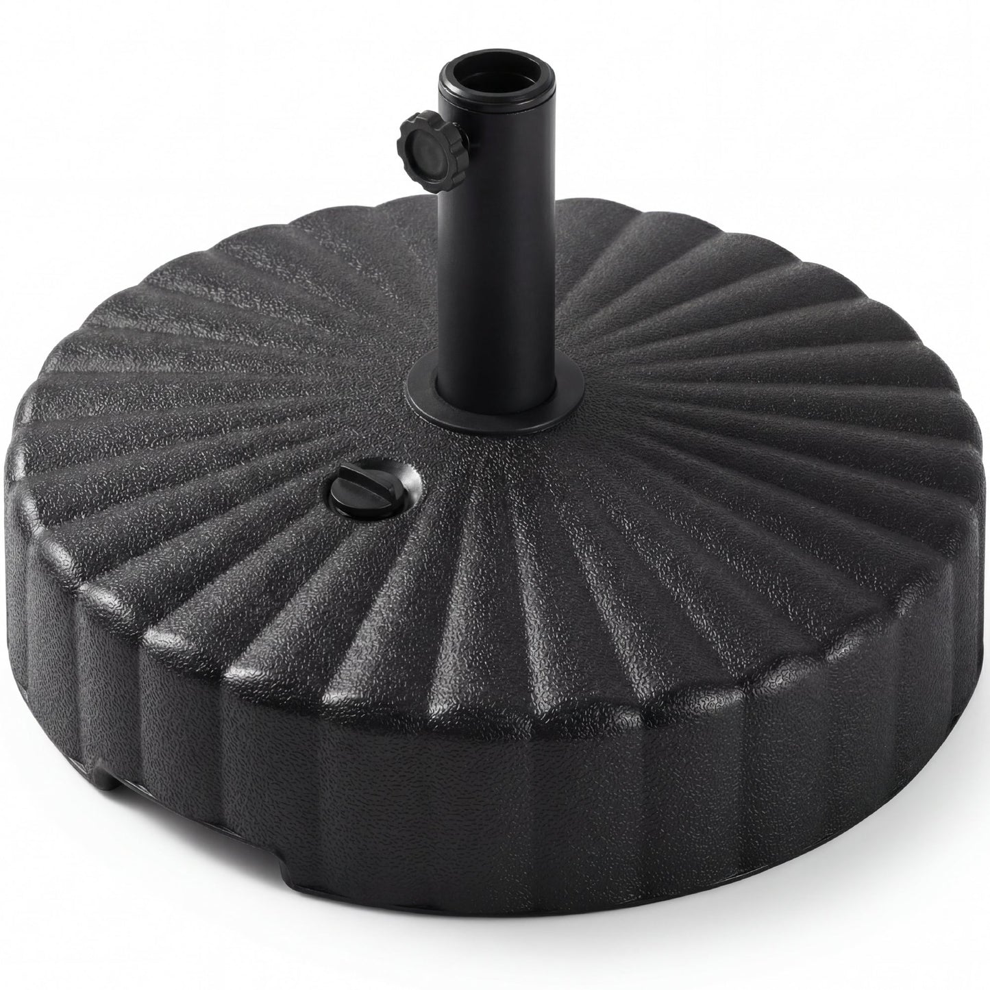 Plastic Patio Umbrella Base Pole Holder Accessory w/ Adjustable Knob