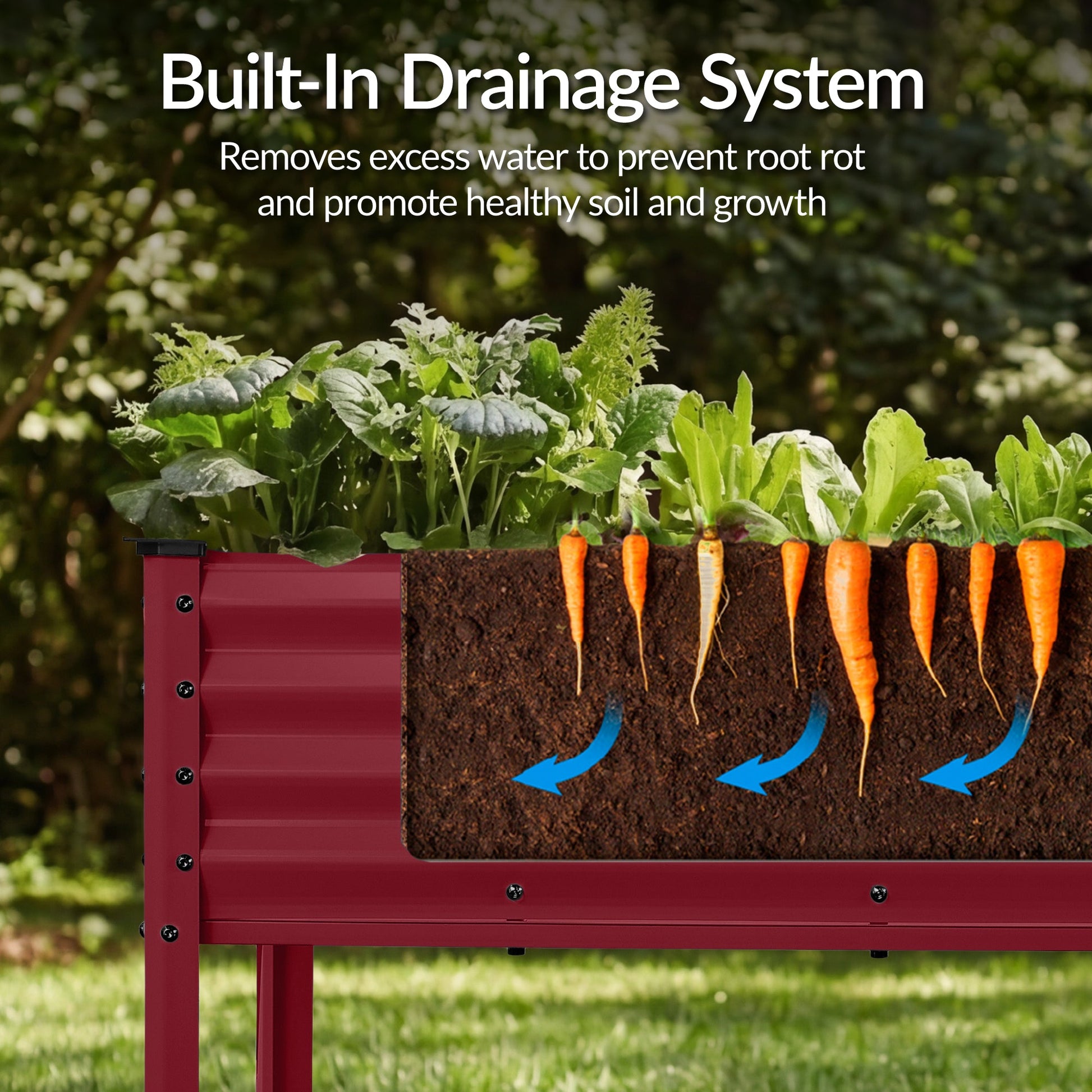 Elevated Galvanized Metal Garden Bed w/ Corner Protectors - 72x24x30in