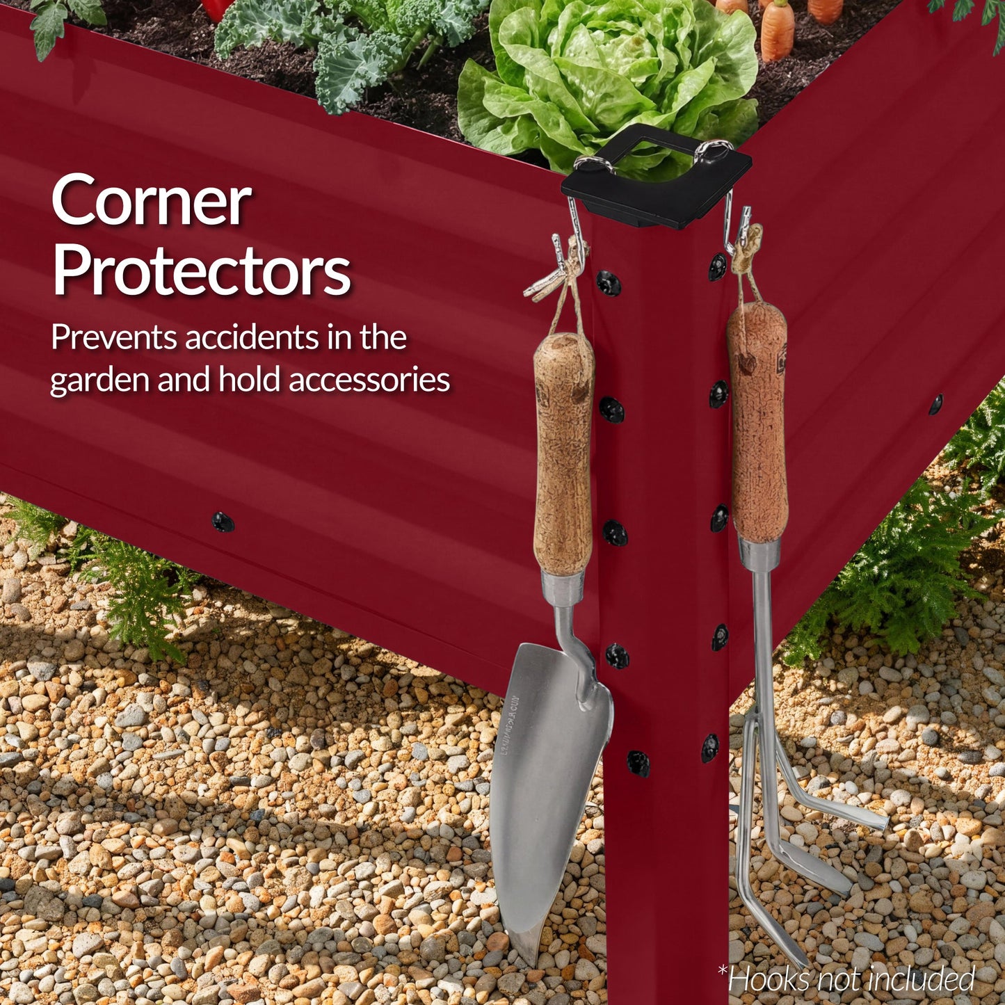 Elevated Galvanized Metal Garden Bed w/ Corner Protectors - 72x24x30in
