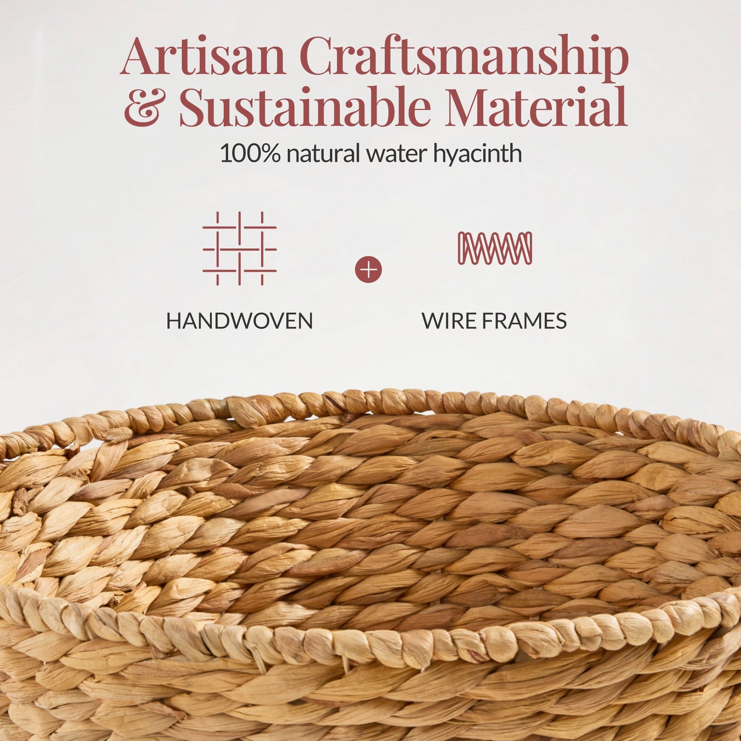 Handwoven Large Mother's Day Gift Basket, 20in Basket w/Collapsible Handle