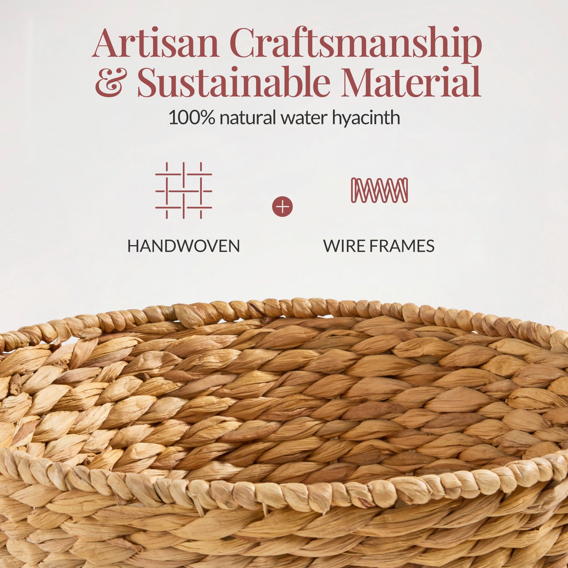 Handwoven Large Mother's Day Gift Basket, 20in Basket w/Collapsible Handle