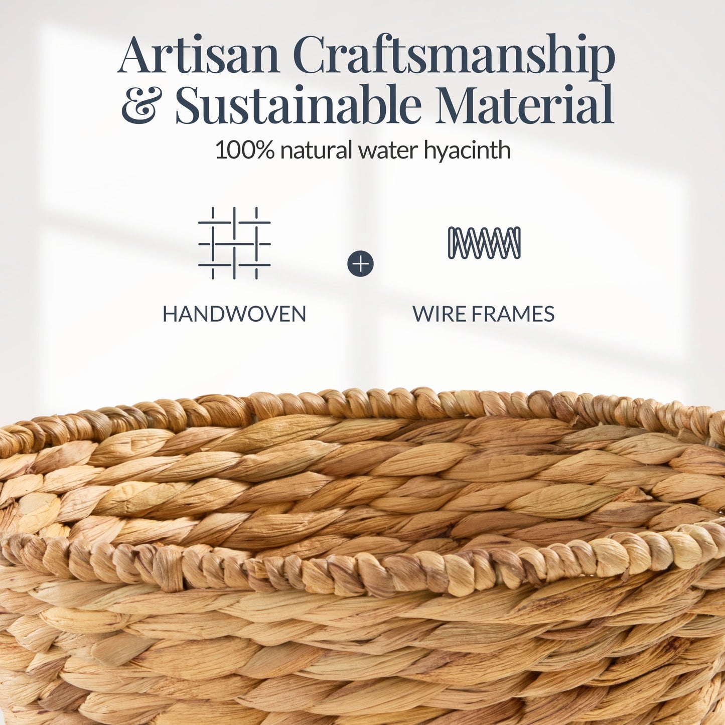 Handwoven Medium Mother's Day Gift Basket, 20in Basket w/Collapsible Handle