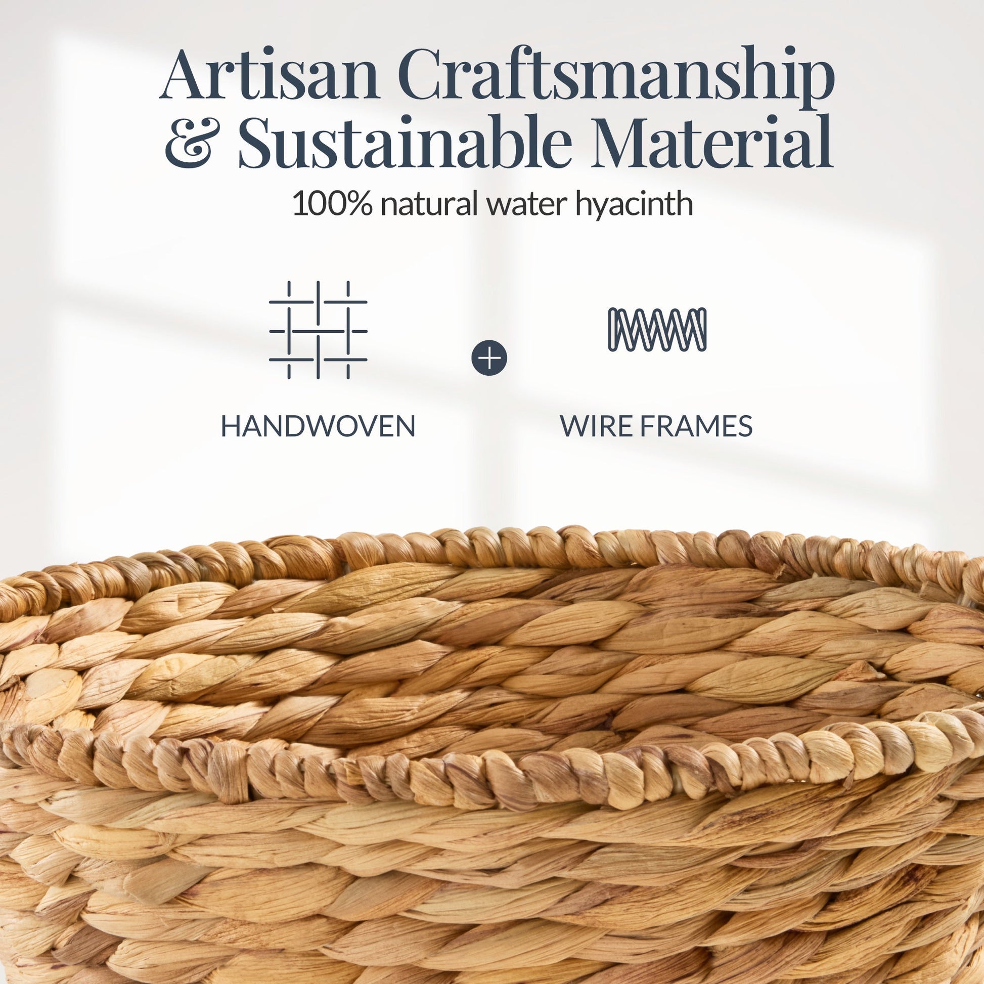 Handwoven Medium Mother's Day Gift Basket, 20in Basket w/Collapsible Handle