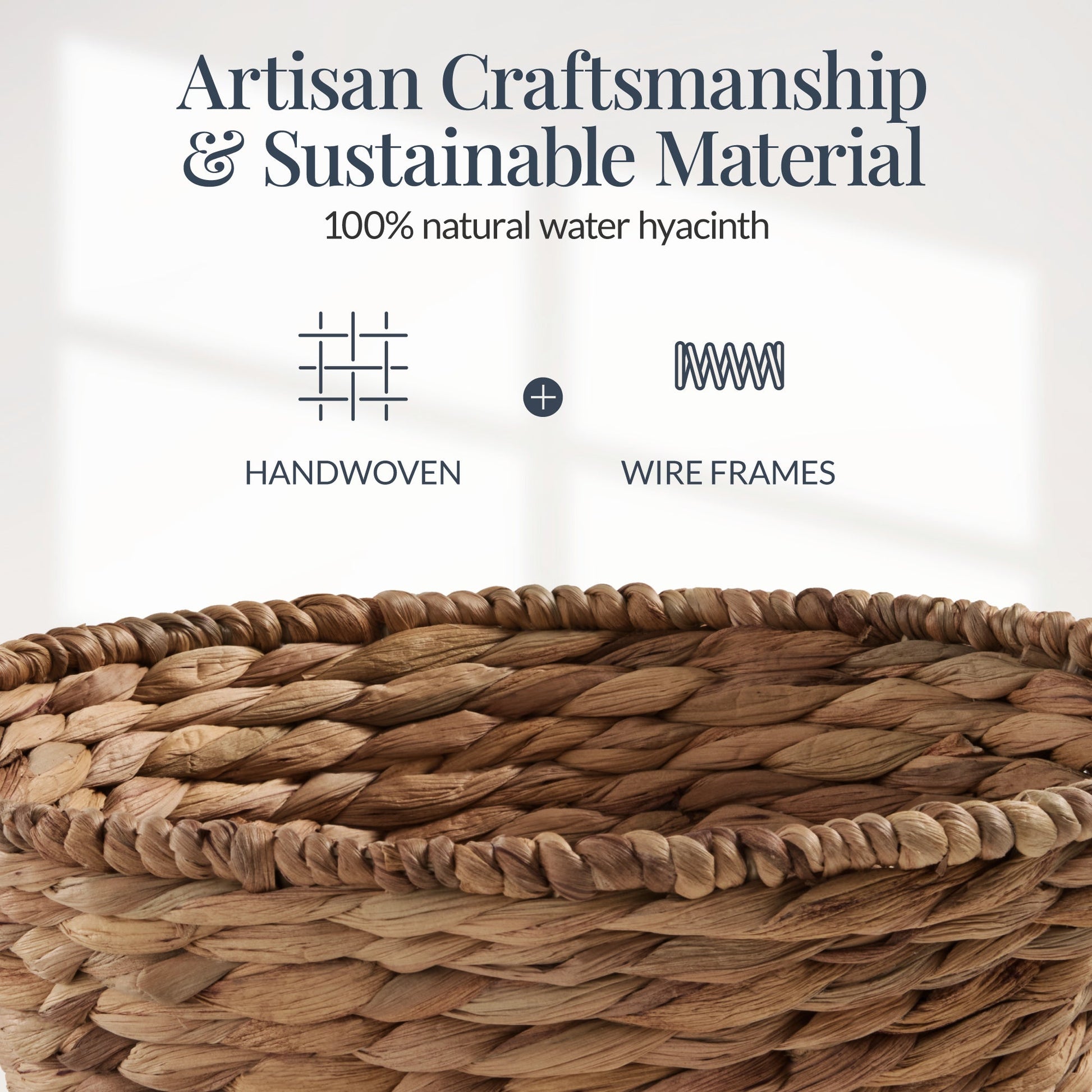 Handwoven Medium Mother's Day Gift Basket, 20in Basket w/Collapsible Handle