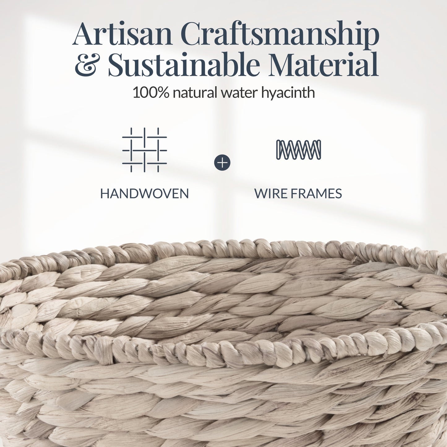 Handwoven Medium Mother's Day Gift Basket, 20in Basket w/Collapsible Handle