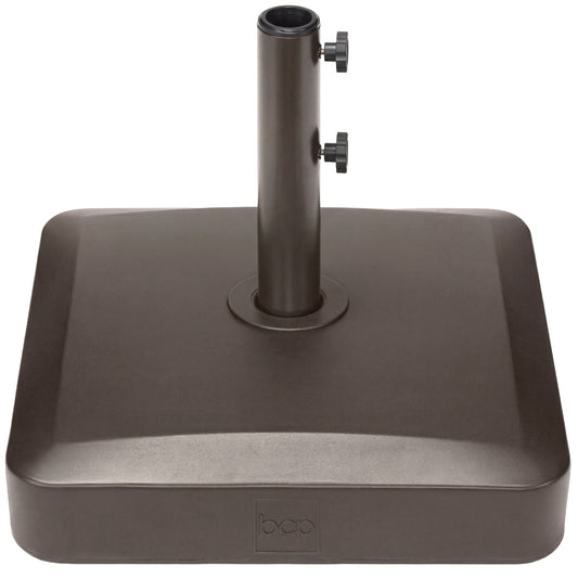 Plastic Patio Umbrella Base Pole Holder Accessory w/ Adjustable Knob