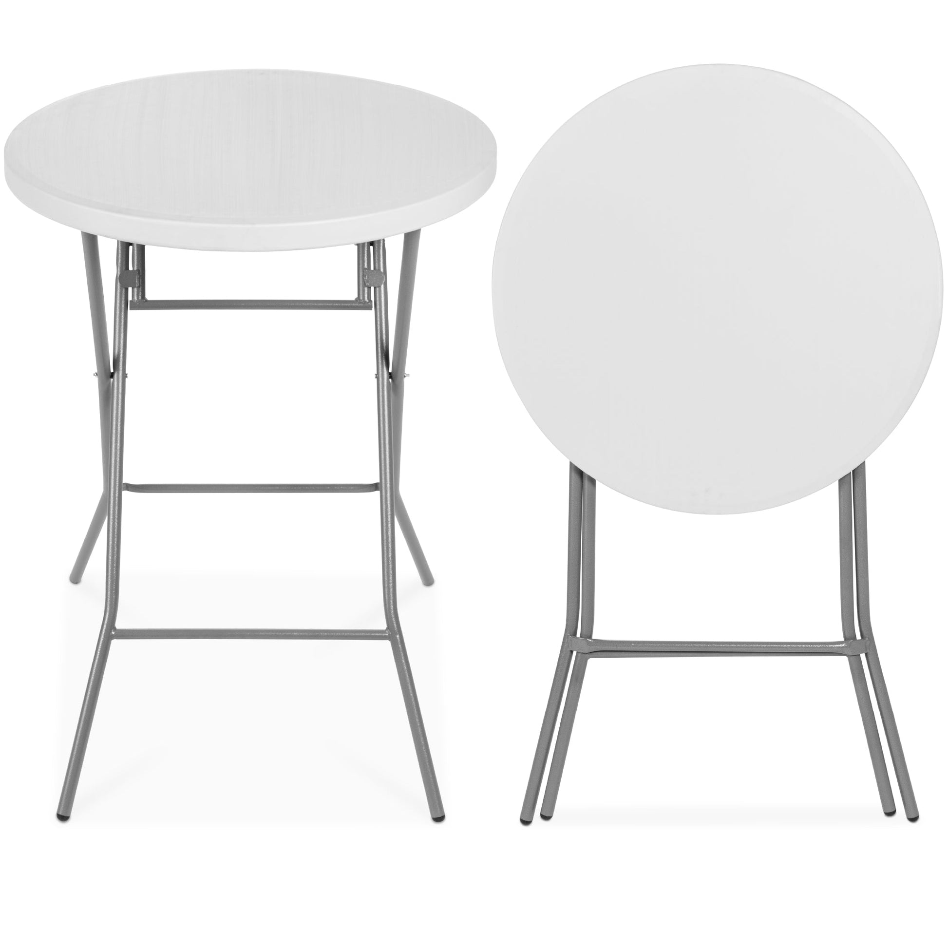 Bar Height Folding Table Indoor Outdoor Accessory w/ Thick Table Top - 32in