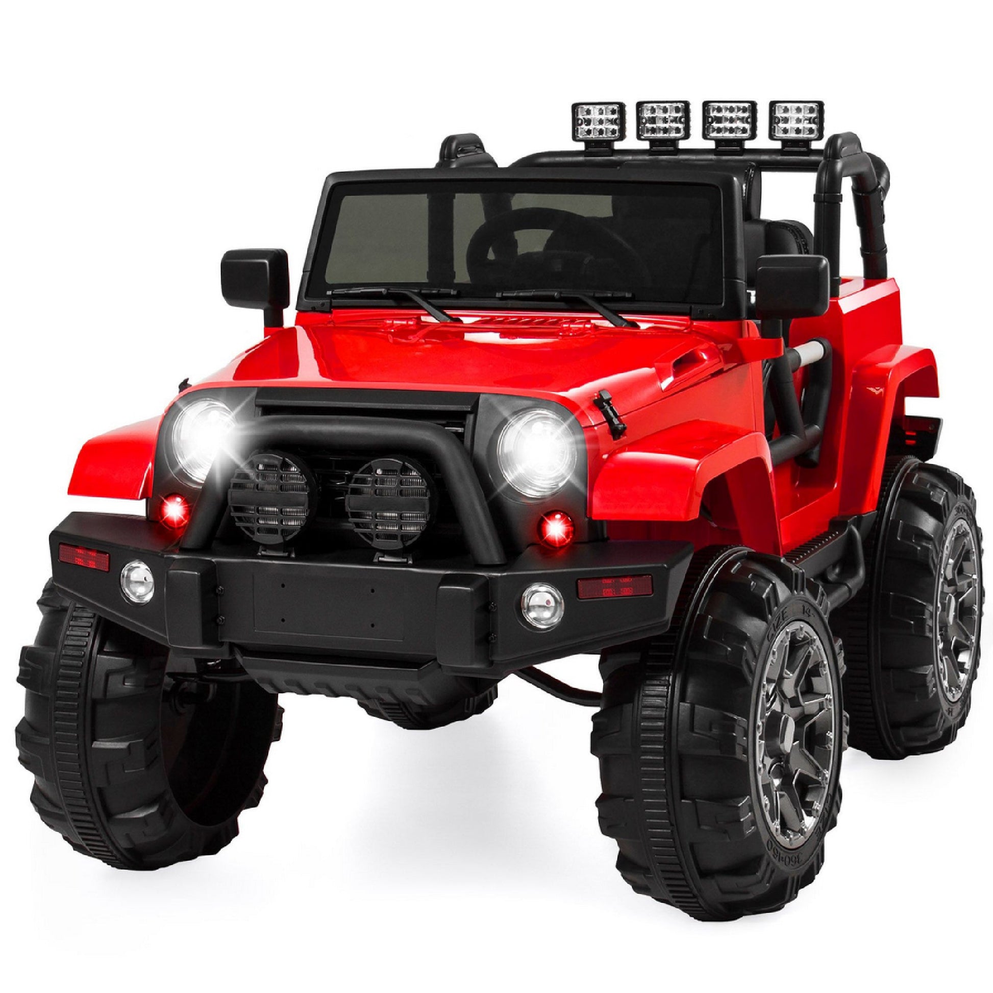 Jumbo 12V Kids Electric Ride On Car with Parent Remote, Seat Harness