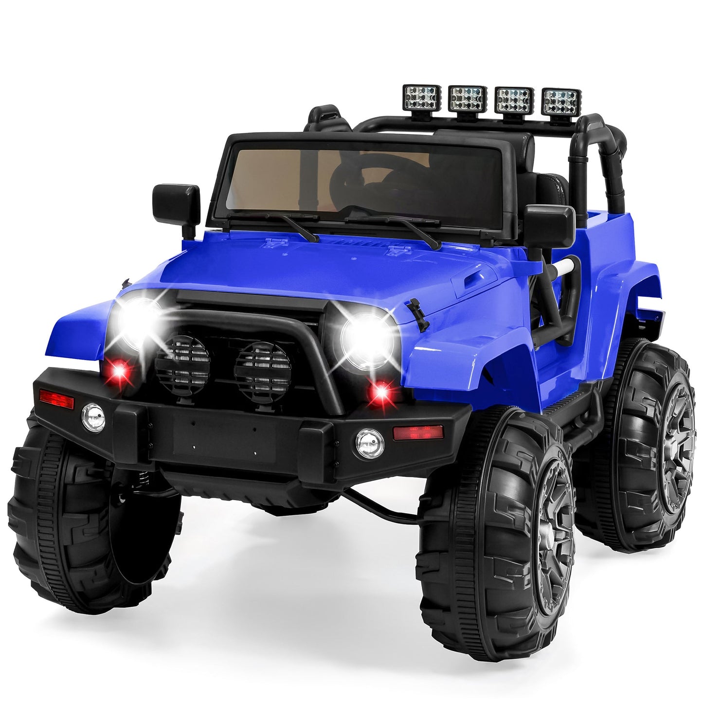 Jumbo 12V Kids Electric Ride On Car with Parent Remote, Seat Harness