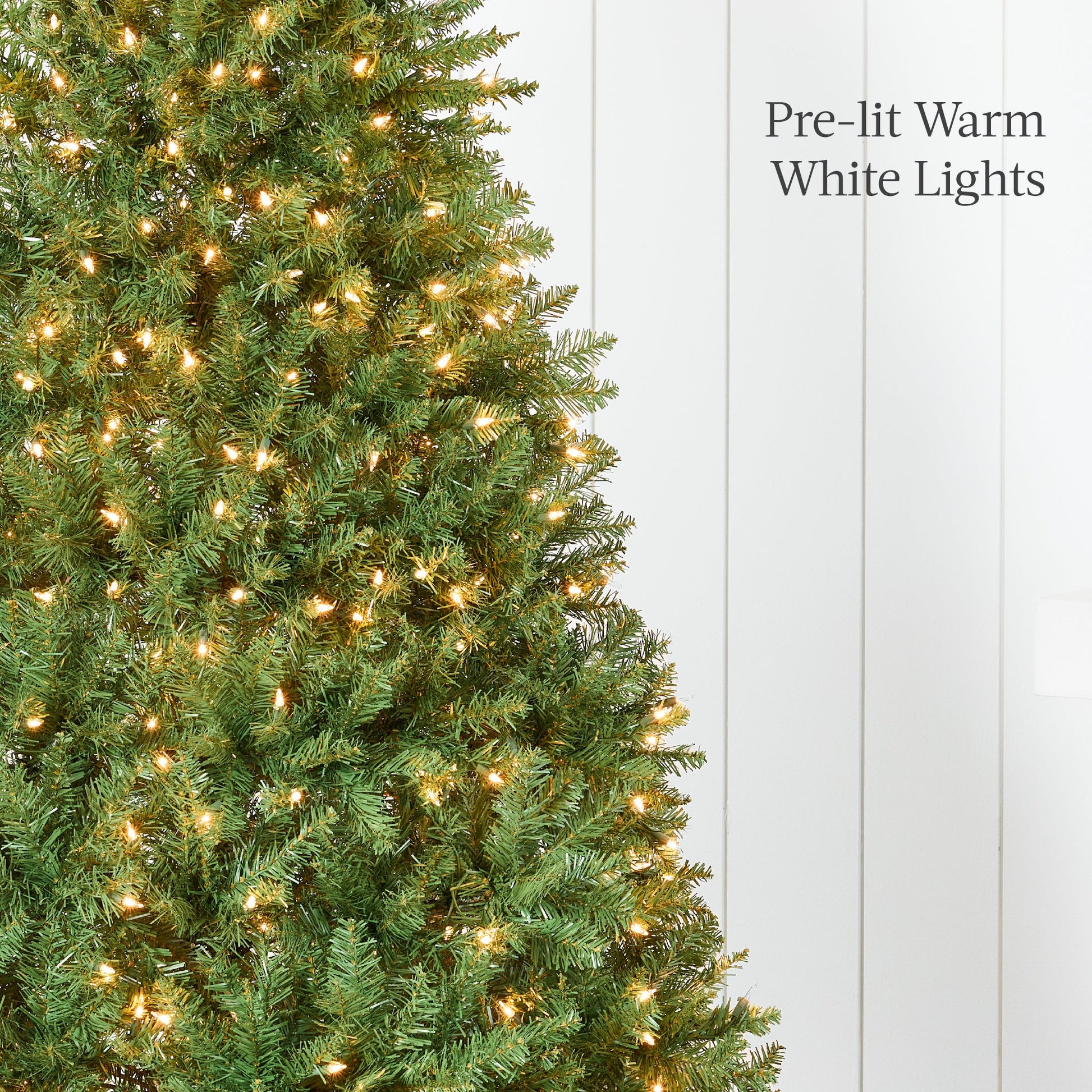 Pre-Lit Hinged Douglas Artificial Christmas Tree w/ Stand