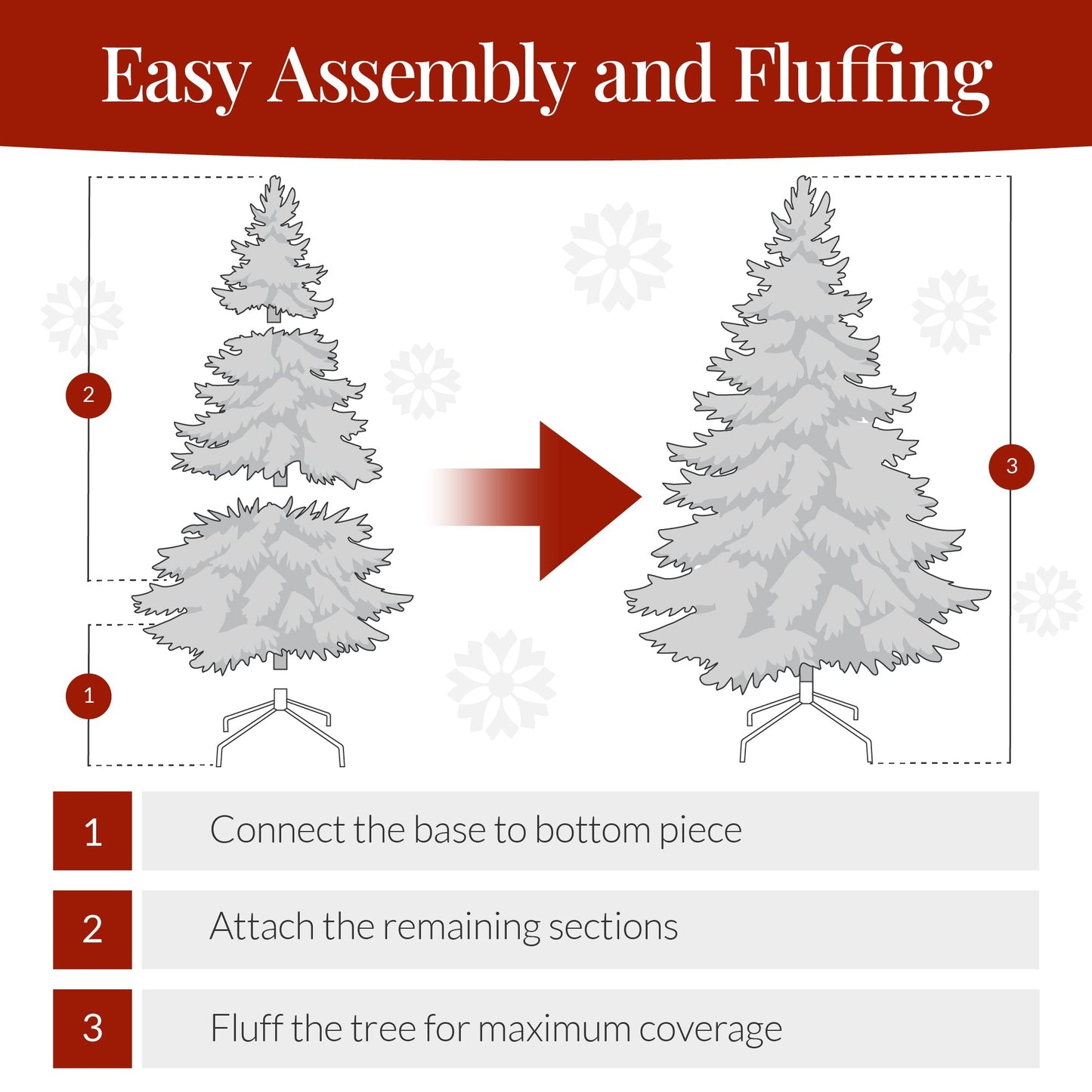 Artificial Black Christmas Tree, Unlit Pine Design w/Easy Assembly
