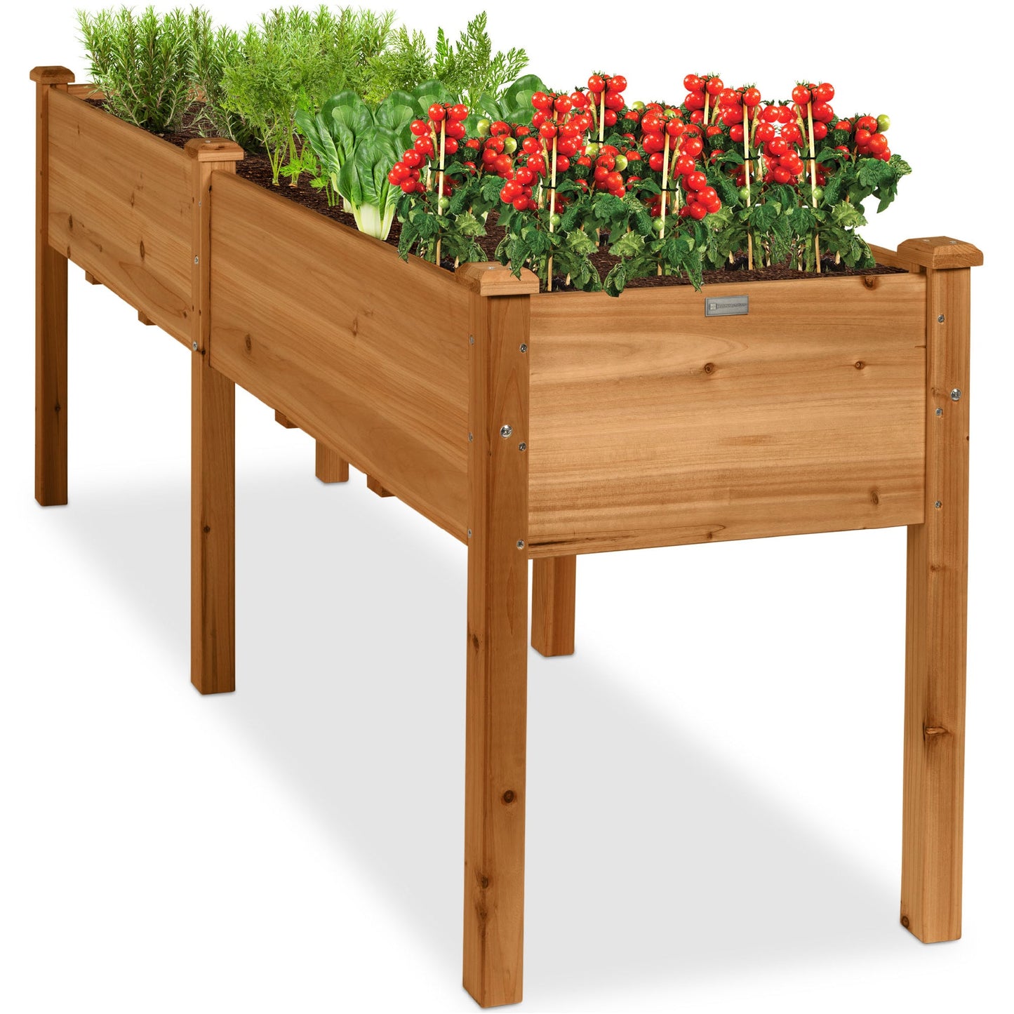Raised Garden Bed, Elevated Wood Garden Planter Stand - 72x24x30in