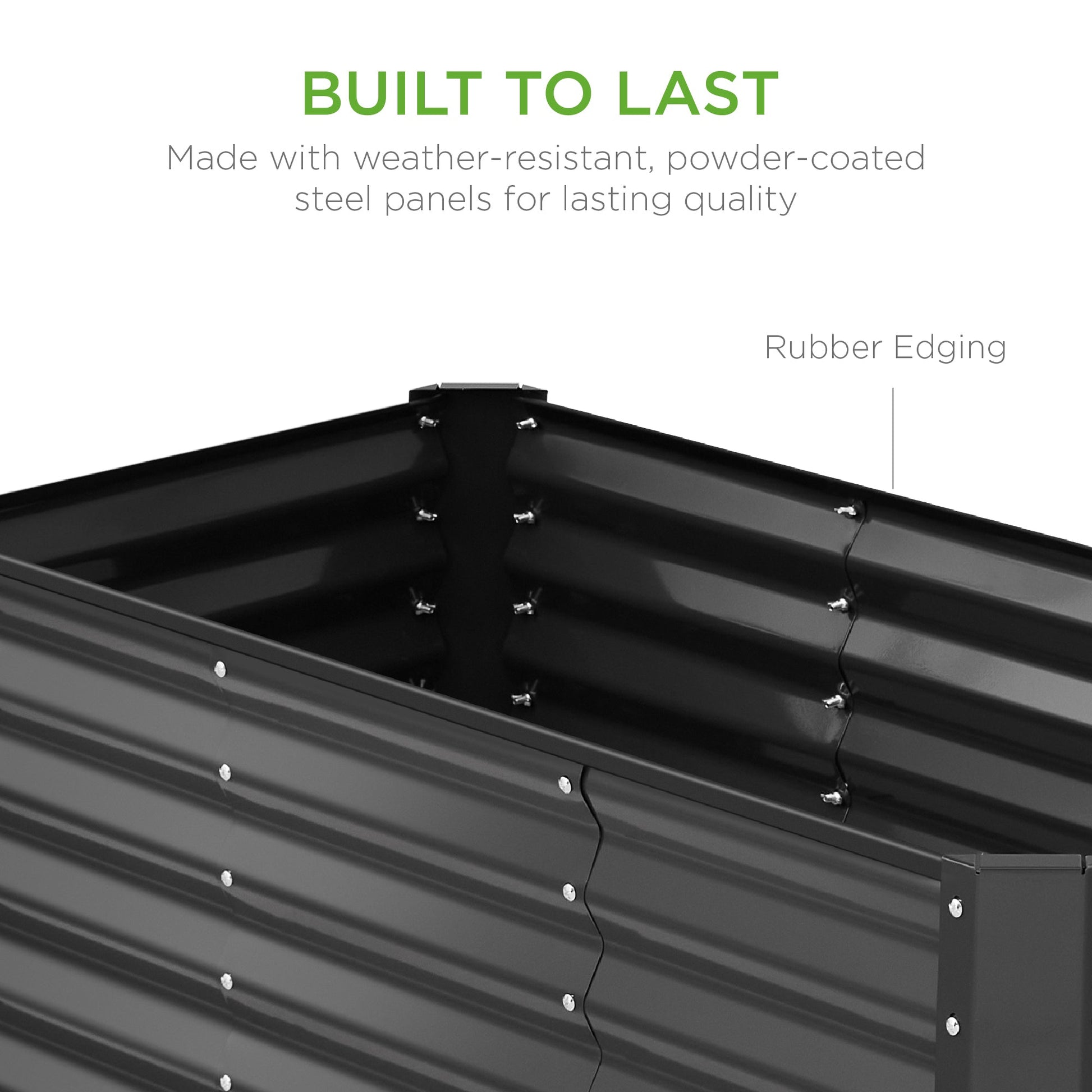 4x2x2FT Outdoor Steel Garden Bed for Vegetables, Flowers & Herbs