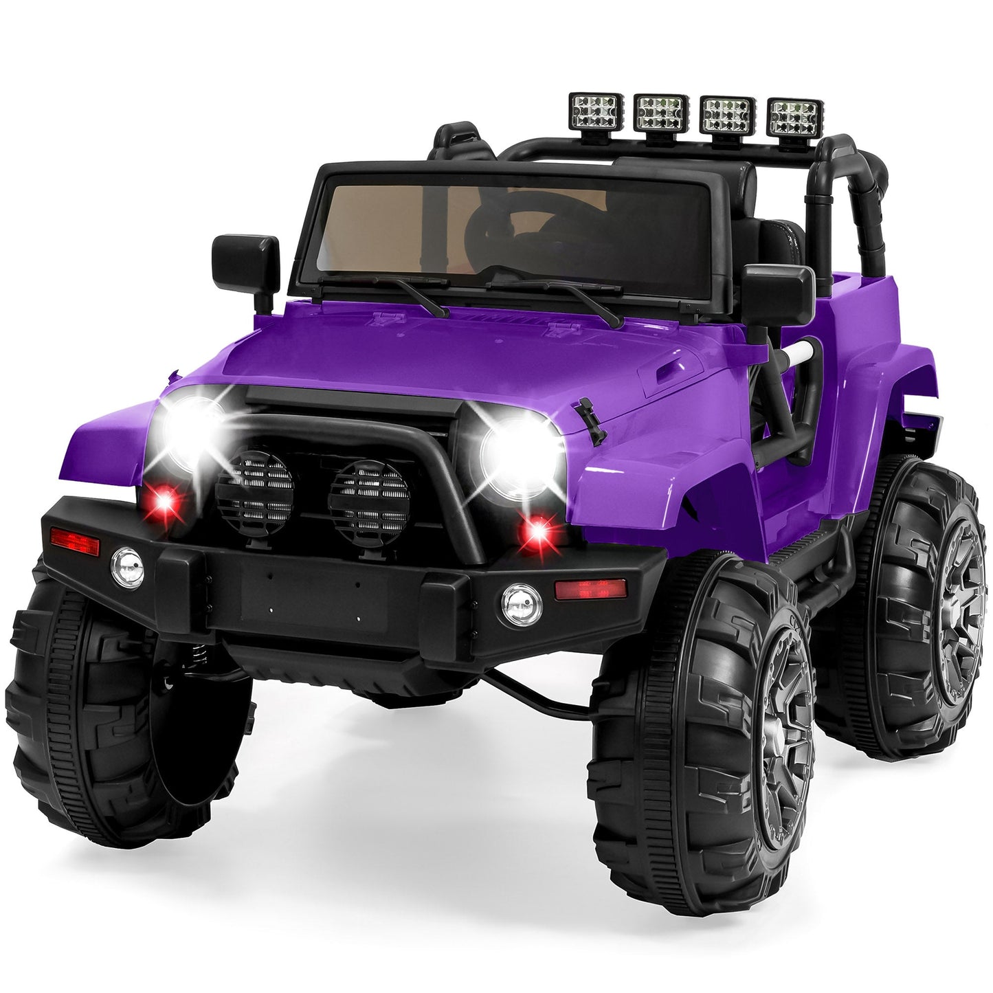 Jumbo 12V Kids Electric Ride On Car with Parent Remote, Seat Harness