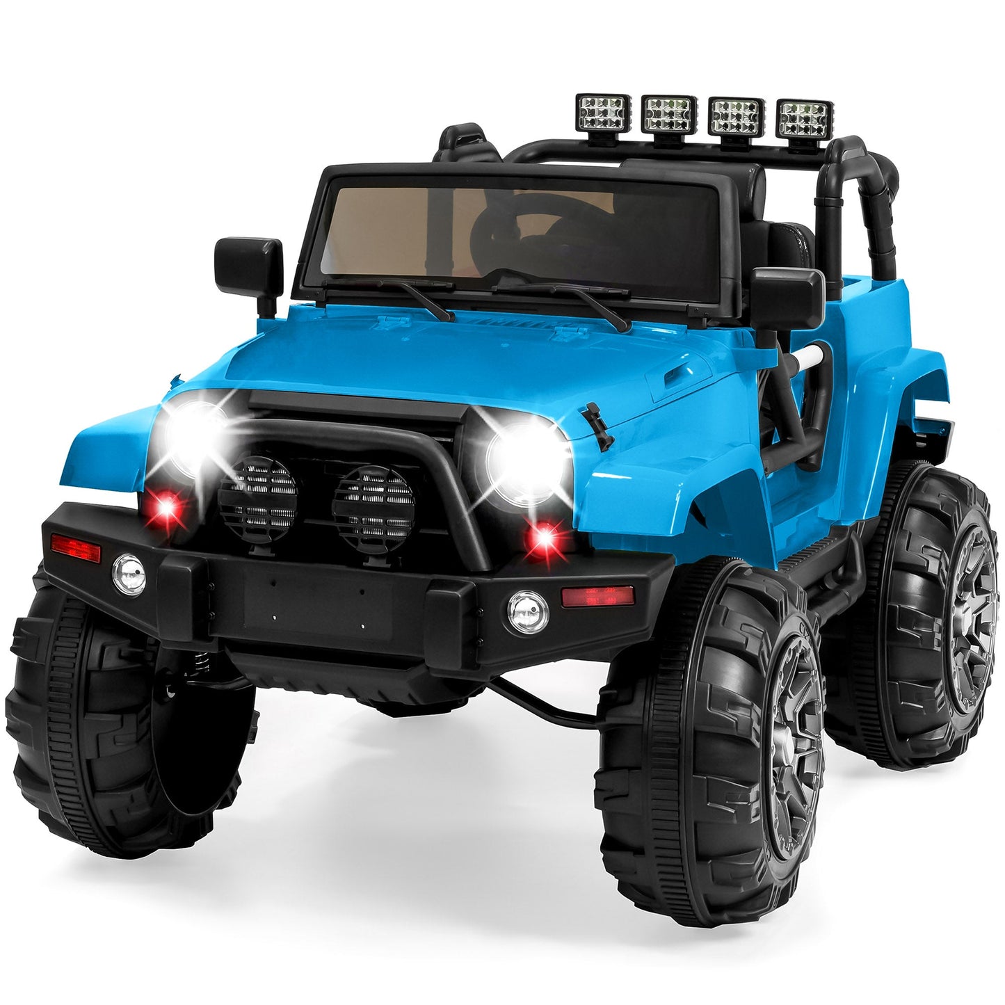 Jumbo 12V Kids Electric Ride On Car with Parent Remote, Seat Harness