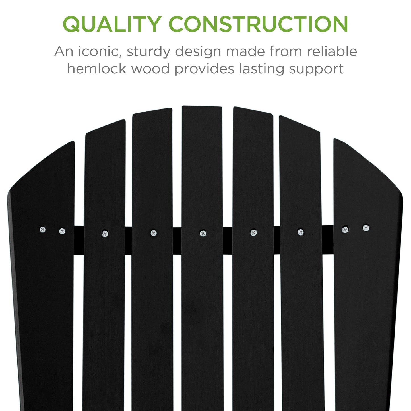 Folding Wooden Adirondack Chair, Accent Furniture w/ Natural Woodgrain