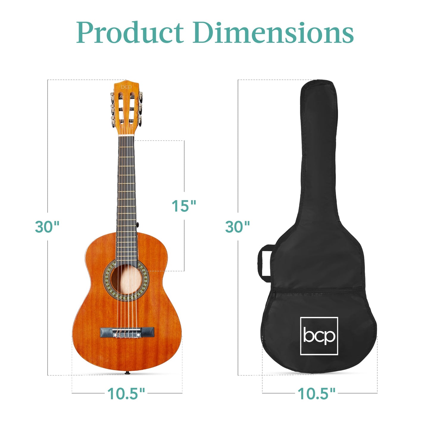 Kids Acoustic Guitar Beginner Starter Kit w/ Carrying Case - 30in