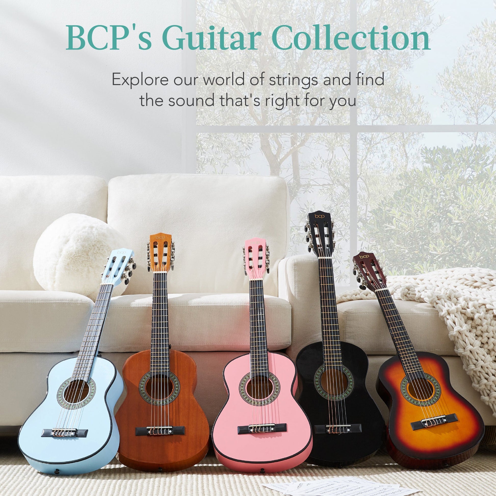 Kids Acoustic Guitar Beginner Starter Kit w/ Carrying Case - 30in