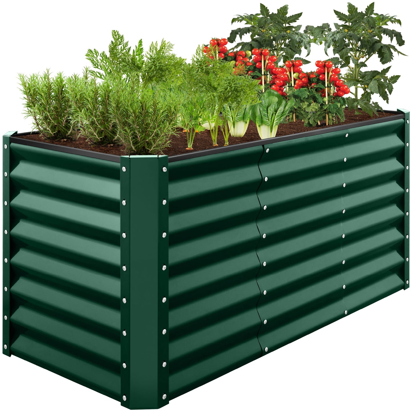 4x2x2FT Outdoor Steel Garden Bed for Vegetables, Flowers & Herbs