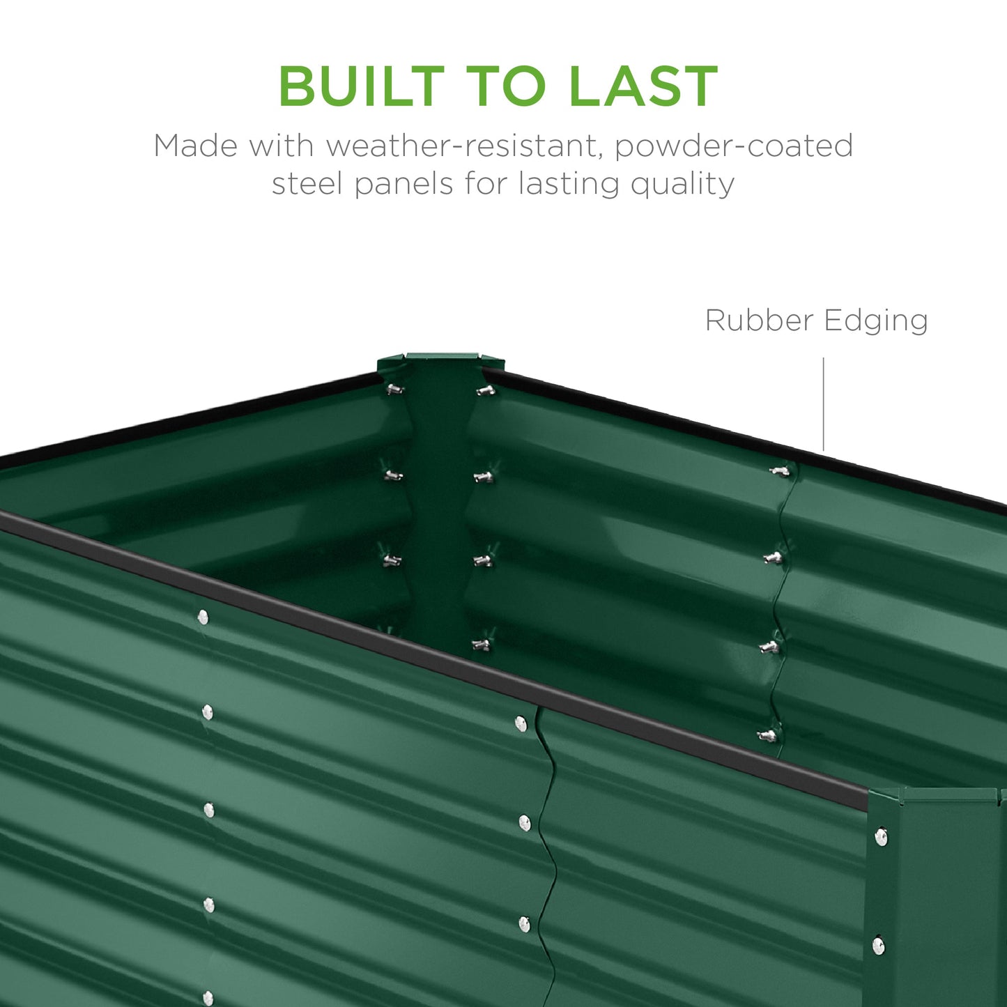 4x2x2FT Outdoor Steel Garden Bed for Vegetables, Flowers & Herbs