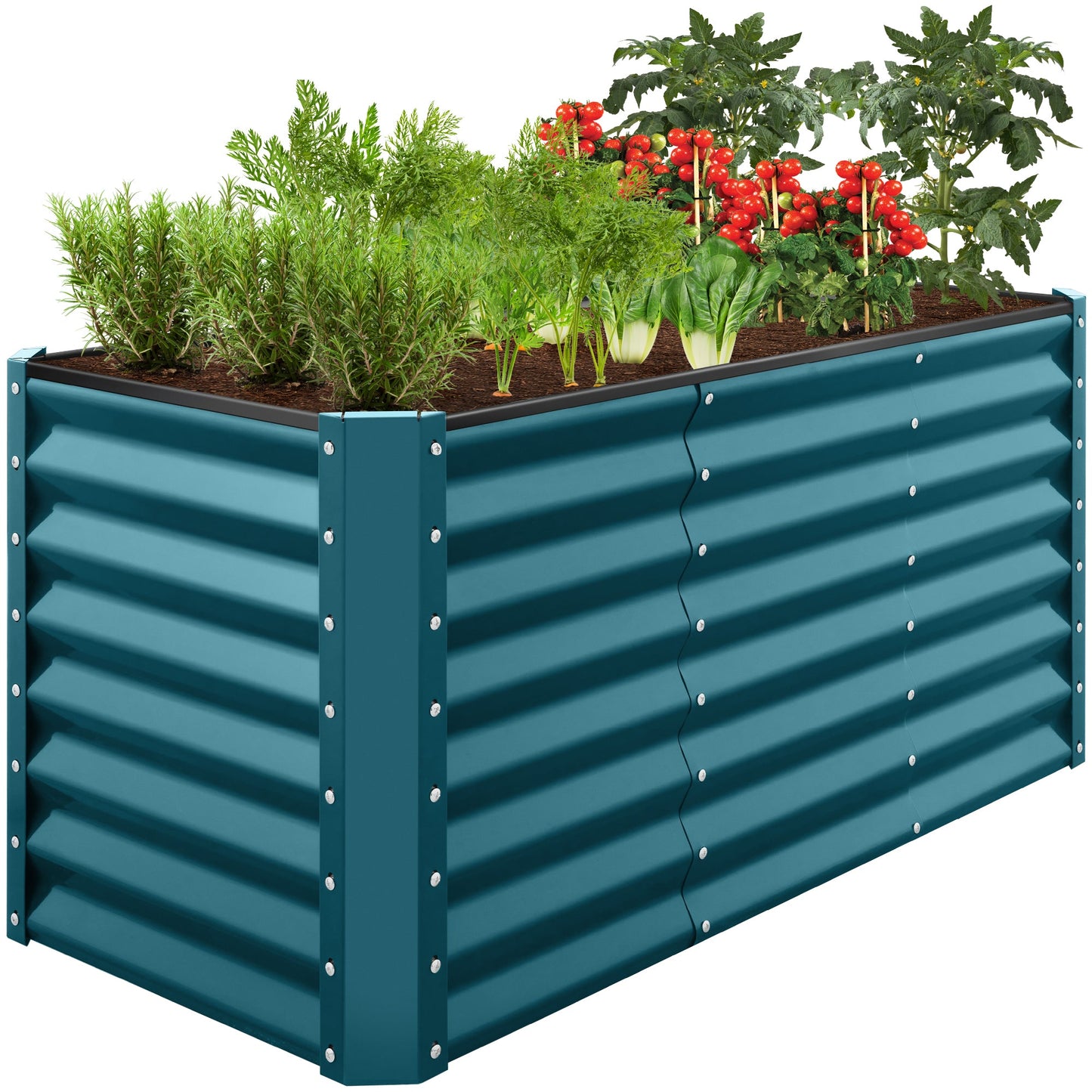 4x2x2FT Outdoor Steel Garden Bed for Vegetables, Flowers & Herbs