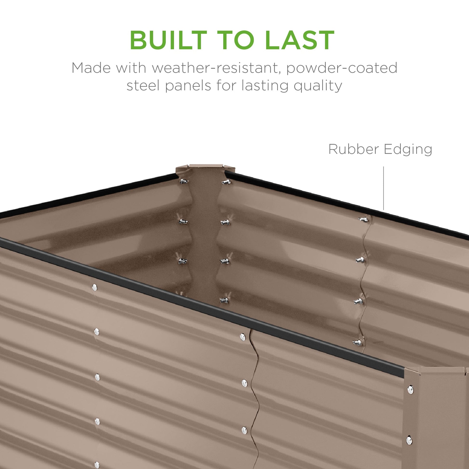 4x2x2FT Outdoor Steel Garden Bed for Vegetables, Flowers & Herbs