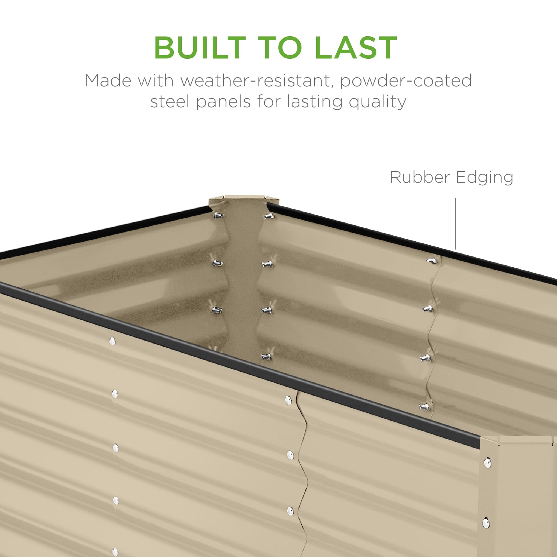 4x2x2FT Outdoor Steel Garden Bed for Vegetables, Flowers & Herbs