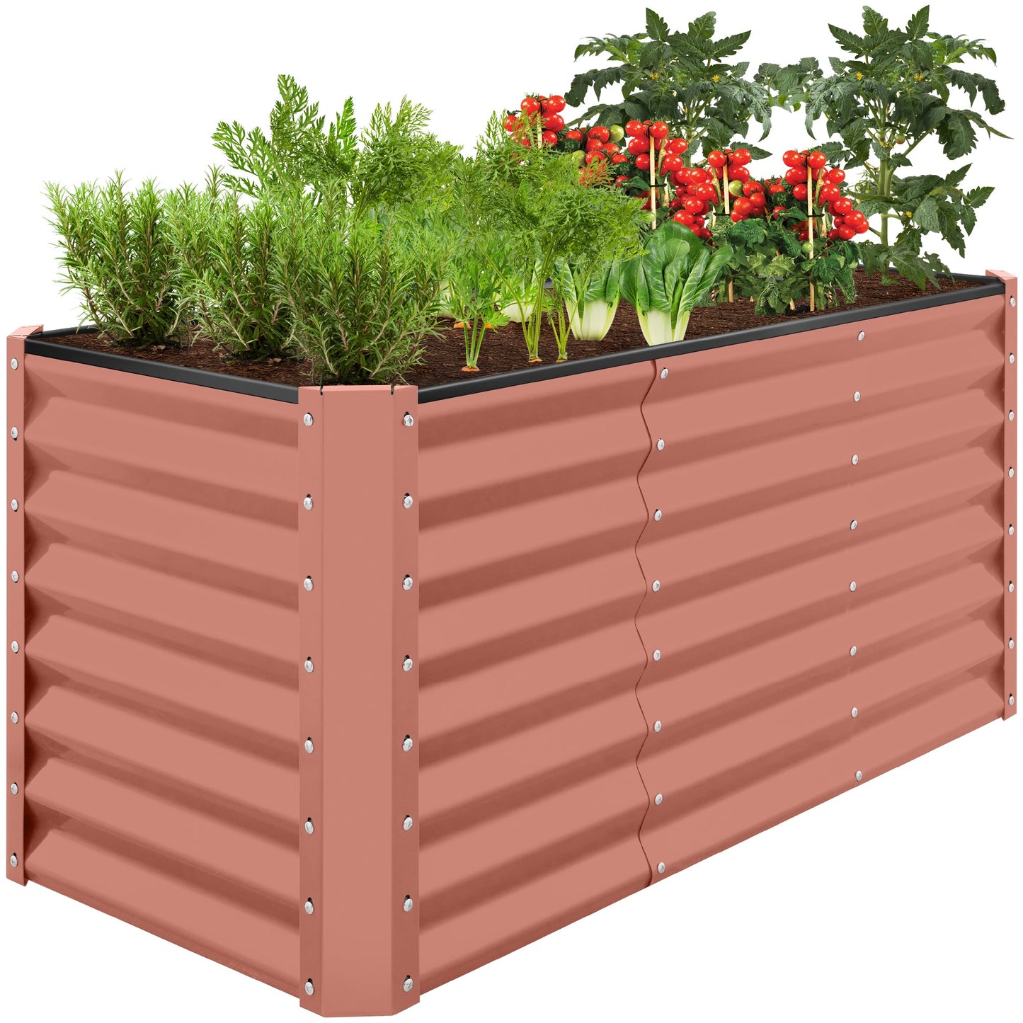 4x2x2FT Outdoor Steel Garden Bed for Vegetables, Flowers & Herbs