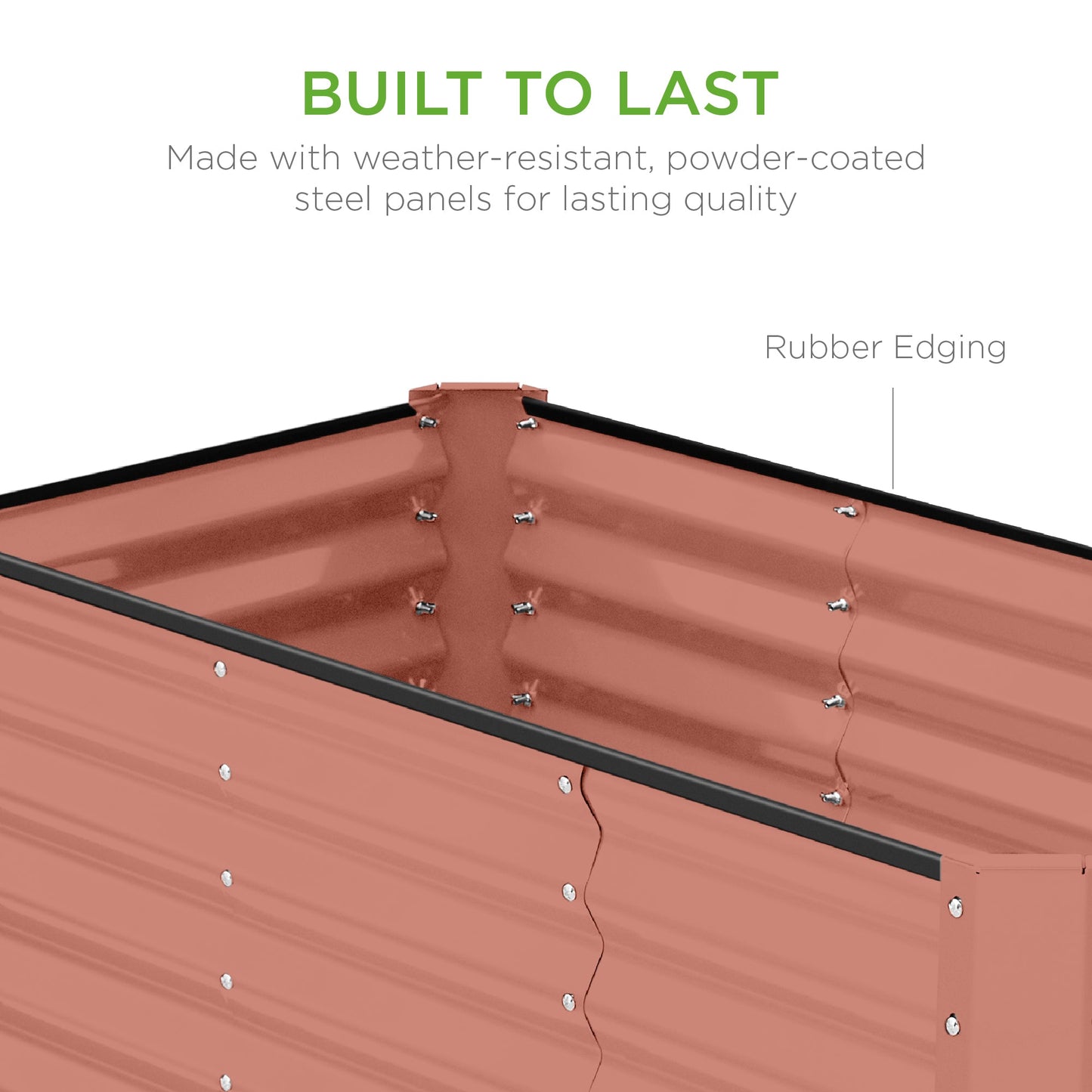 4x2x2FT Outdoor Steel Garden Bed for Vegetables, Flowers & Herbs