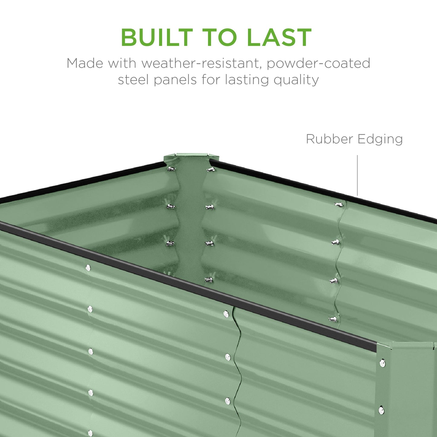 4x2x2FT Outdoor Steel Garden Bed for Vegetables, Flowers & Herbs