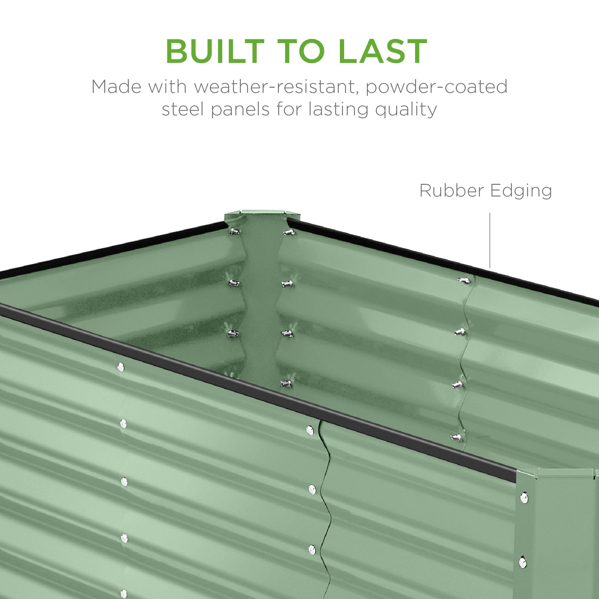 4x2x2FT Outdoor Steel Garden Bed for Vegetables, Flowers & Herbs