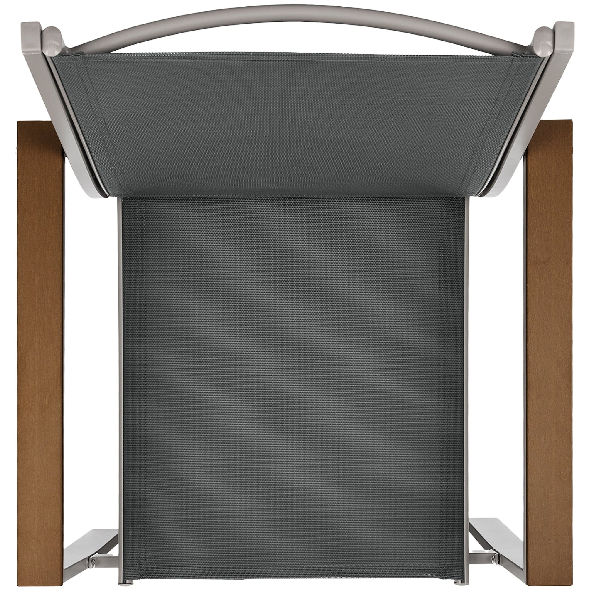 Set of 2 Stackable Textilene Chairs w/ Armrests, Dining Accent Furniture