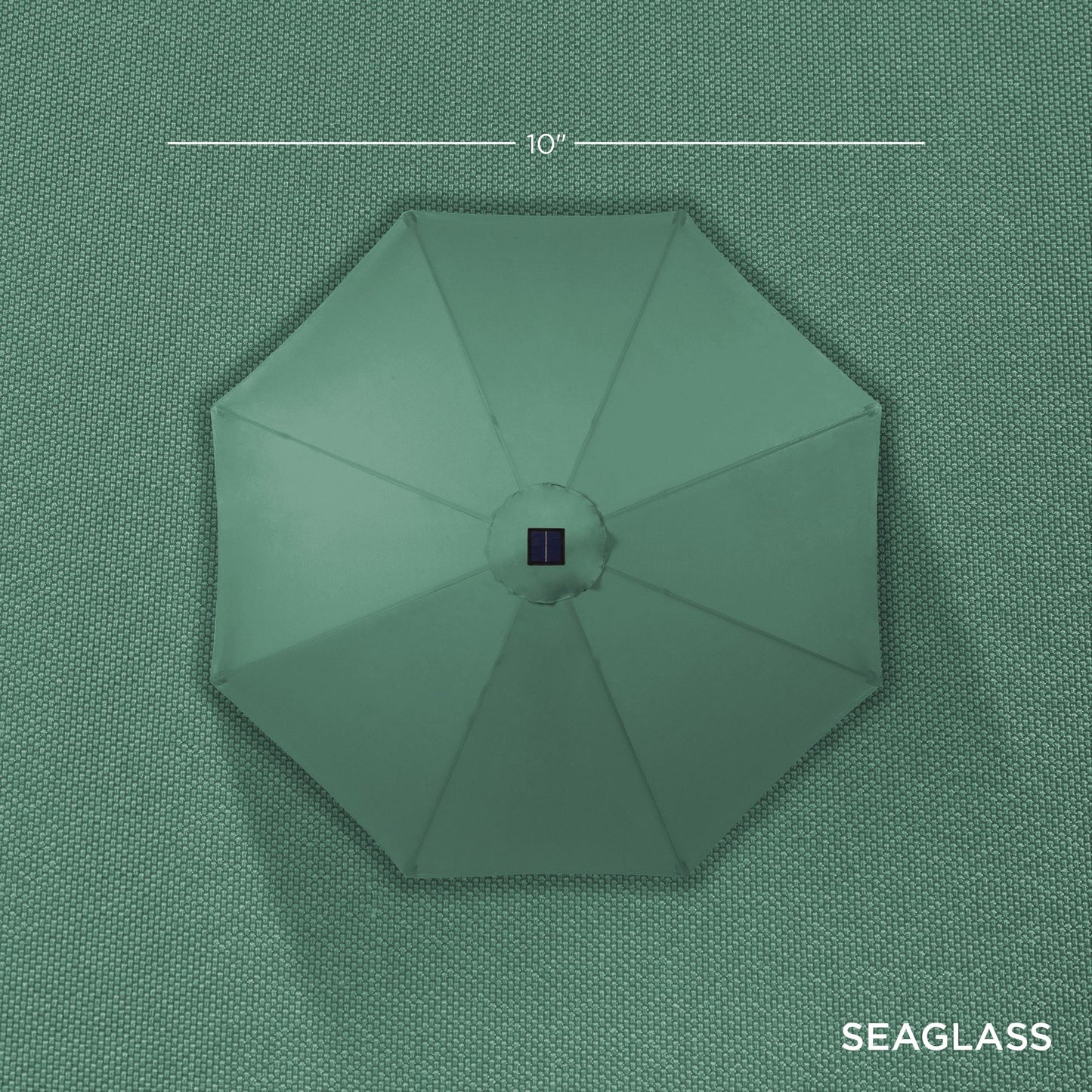 Solar LED Lighted Patio Umbrella w/ Tilt Adjustment, UV-Resistant - 10ft