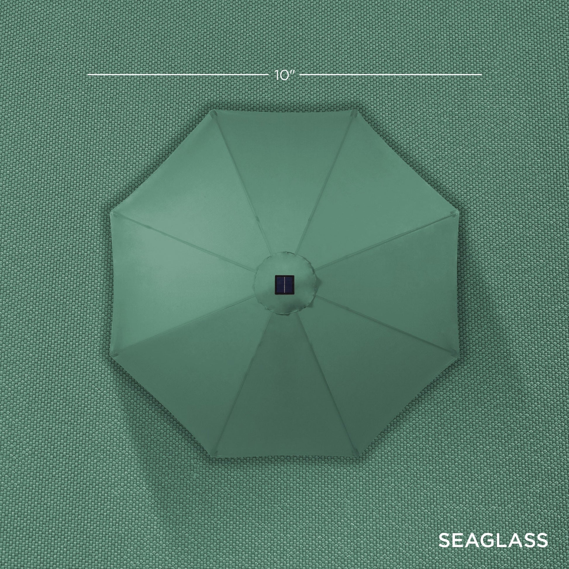 Solar LED Lighted Patio Umbrella w/ Tilt Adjustment, UV-Resistant - 10ft