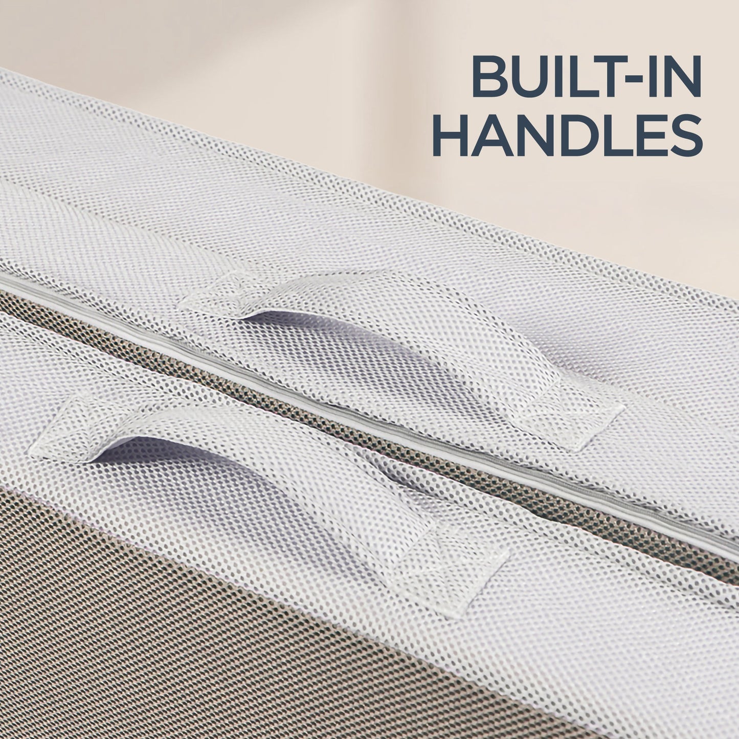 4in Portable Mattress Topper, Tri-Fold Mattress Pad - Taupe