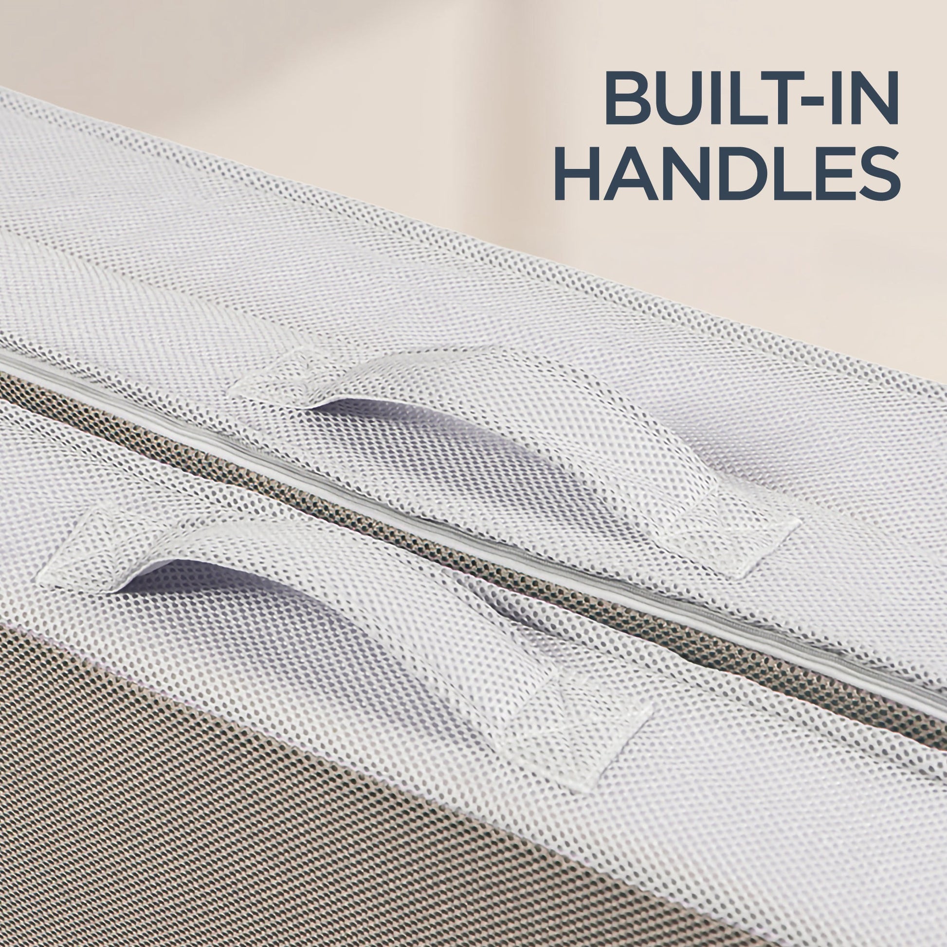 4in Portable Mattress Topper, Tri-Fold Mattress Pad - Taupe