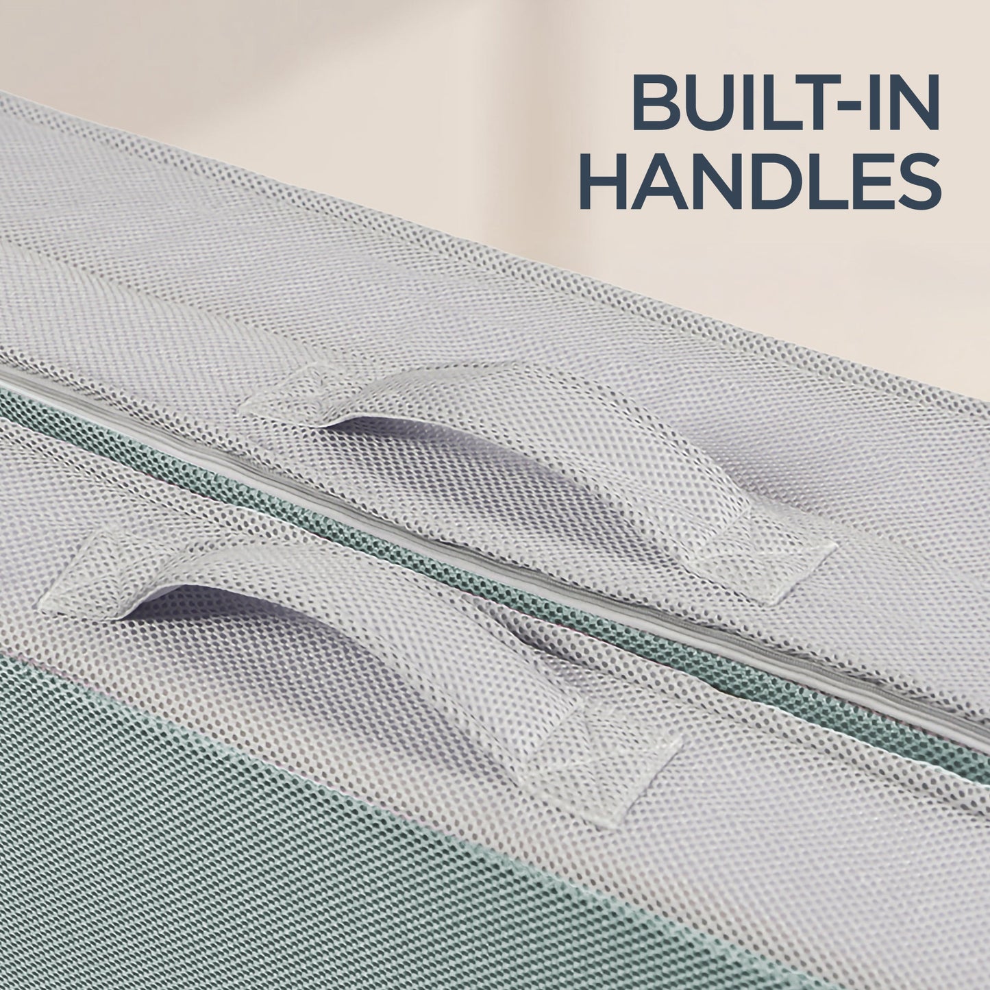 4in Portable Mattress Topper, Tri-Fold Mattress Pad - Seafoam