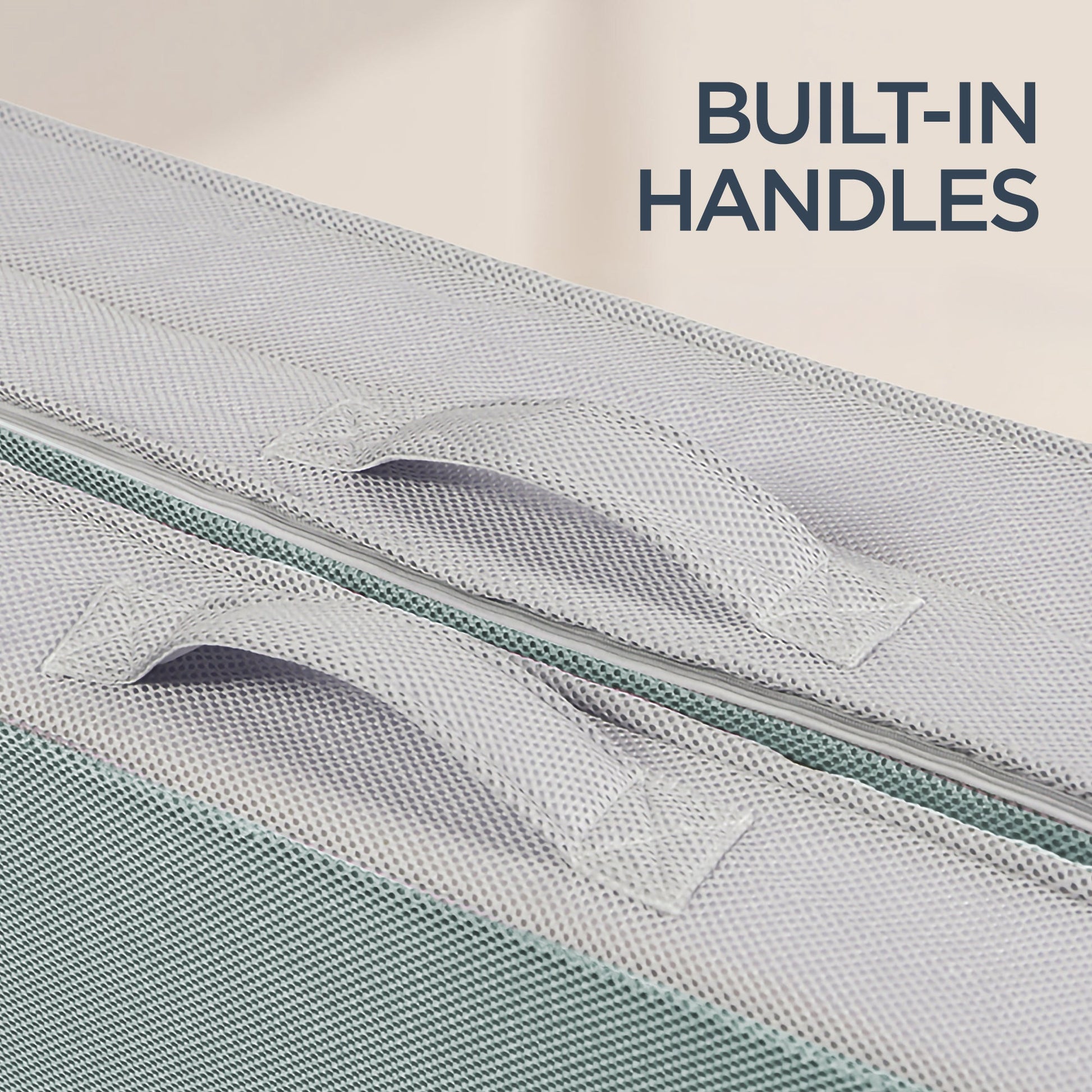 4in Portable Mattress Topper, Tri-Fold Mattress Pad - Seafoam