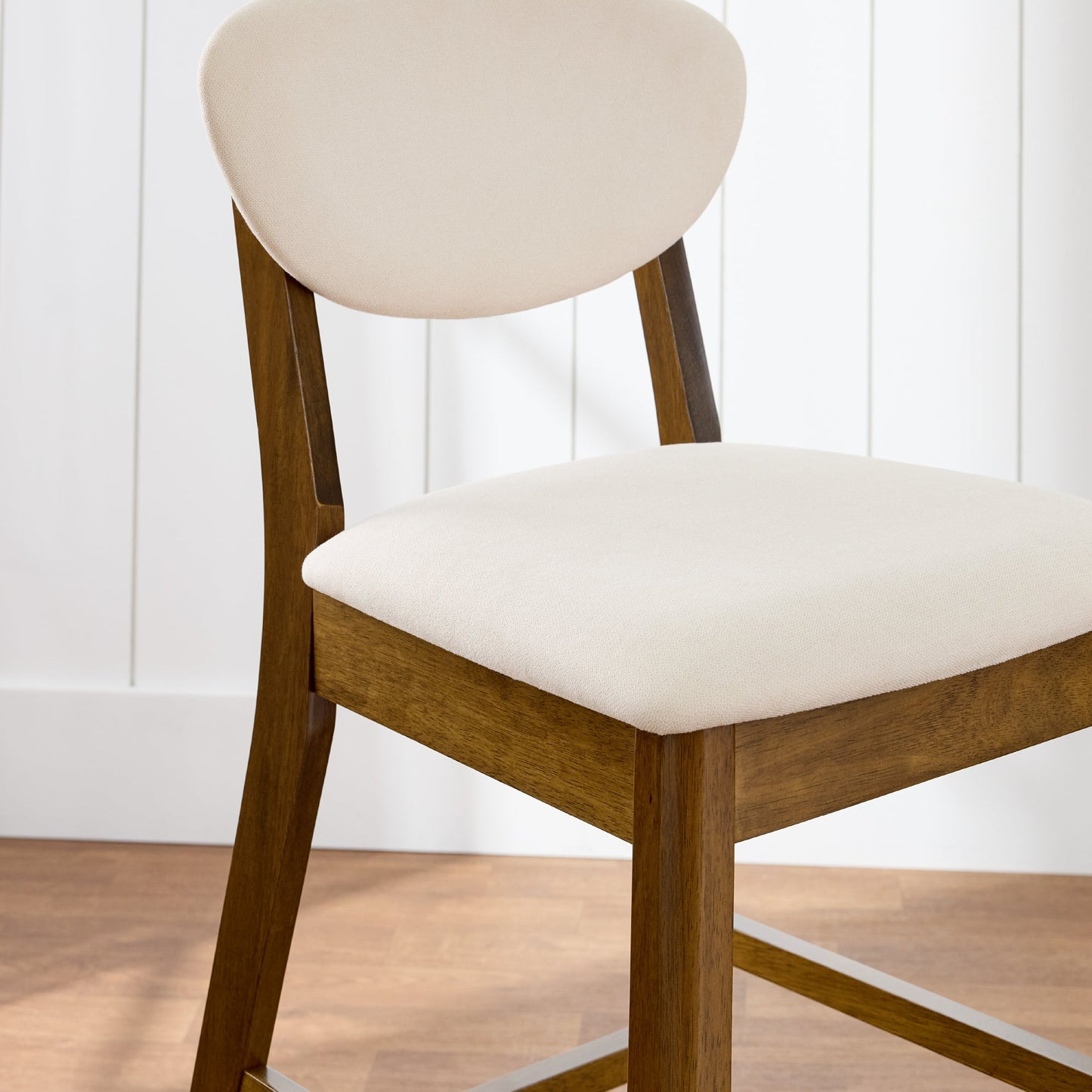 Set of 2 Modern Counter-Height Bar Stool Set W/ Upholstered Seat Cushion