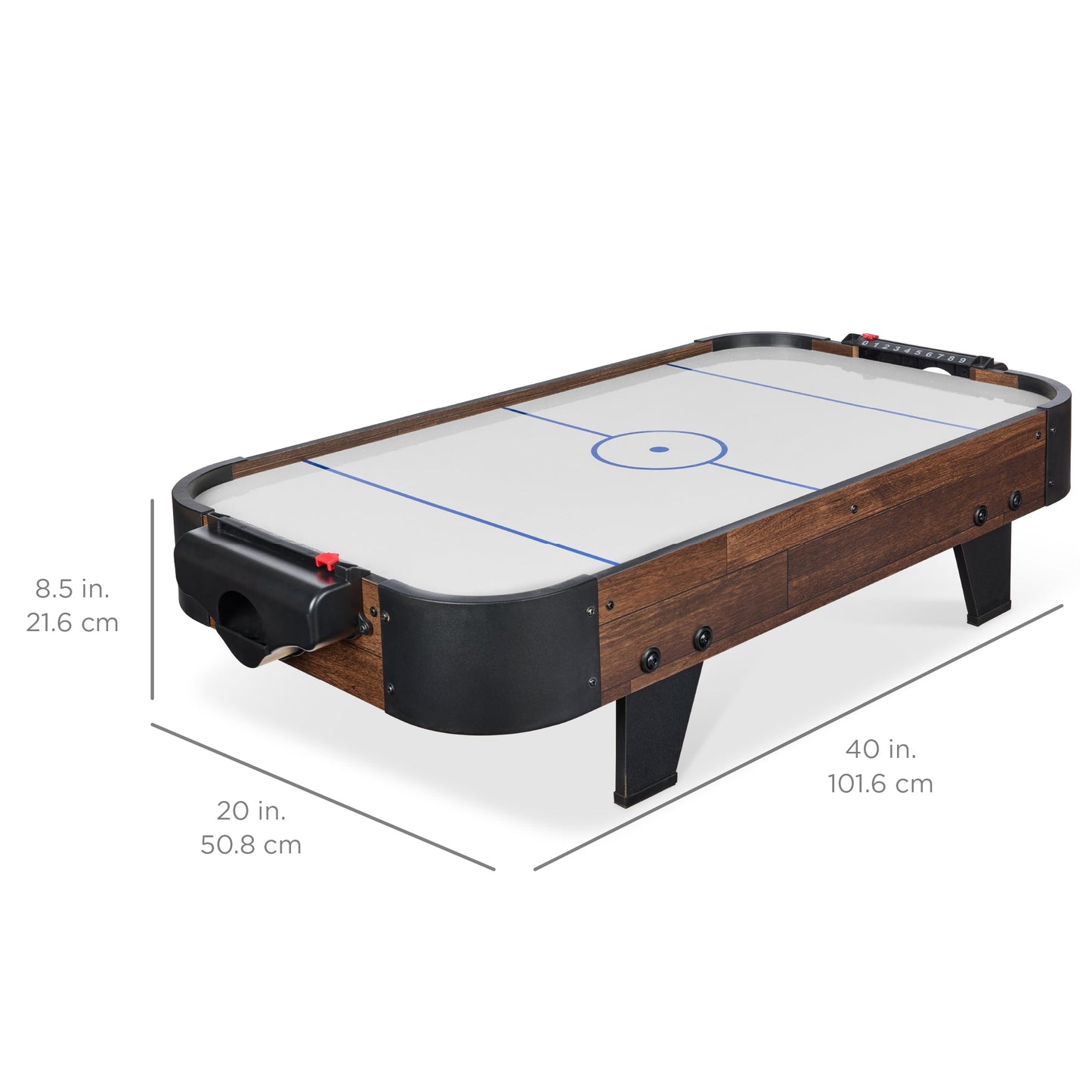Tabletop Air Hockey Arcade Game Table w/ 2 Pucks, 2 Strikers - 40in